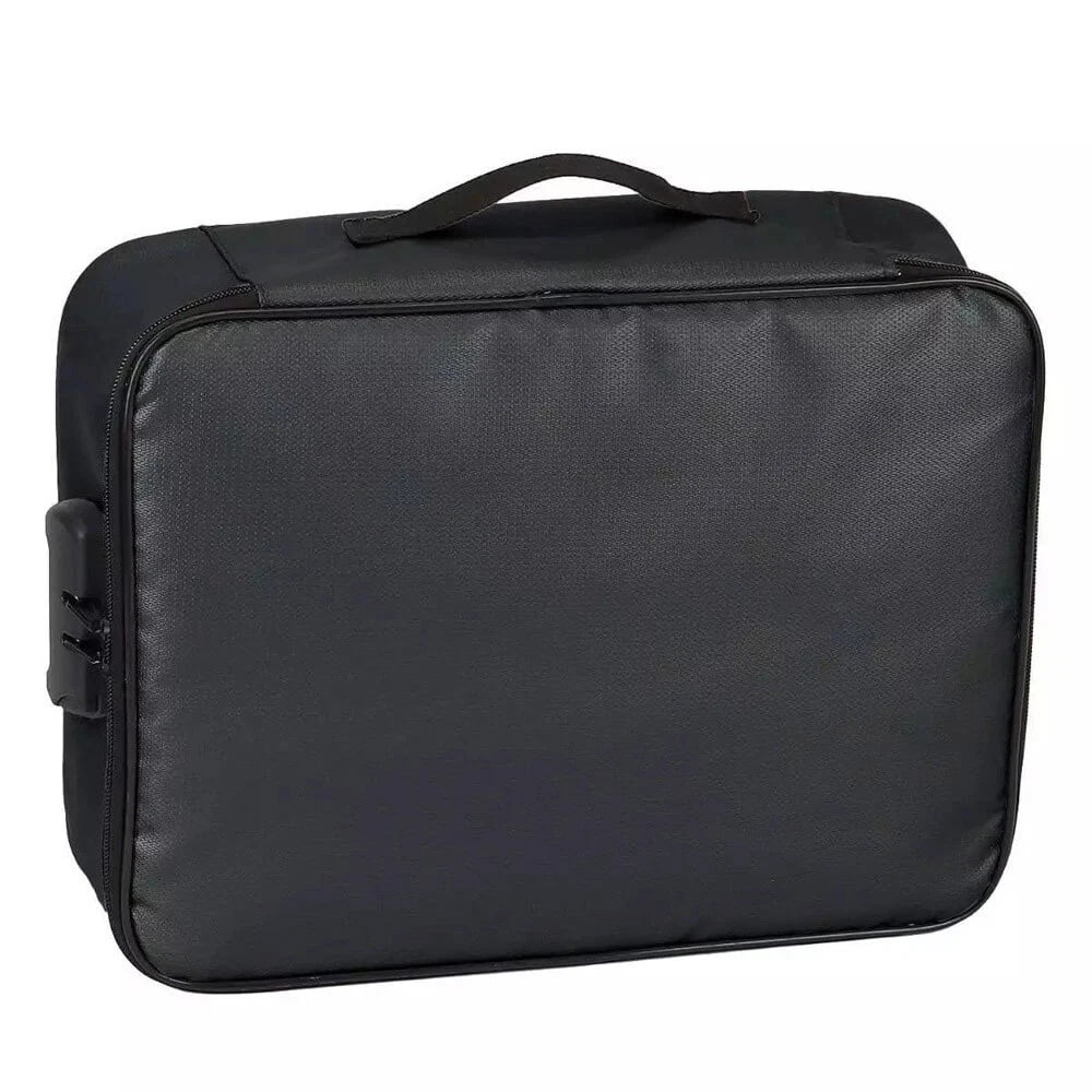 & Locking Document Safe Box - Portable File Organizer Bag (Gray) - Image 2