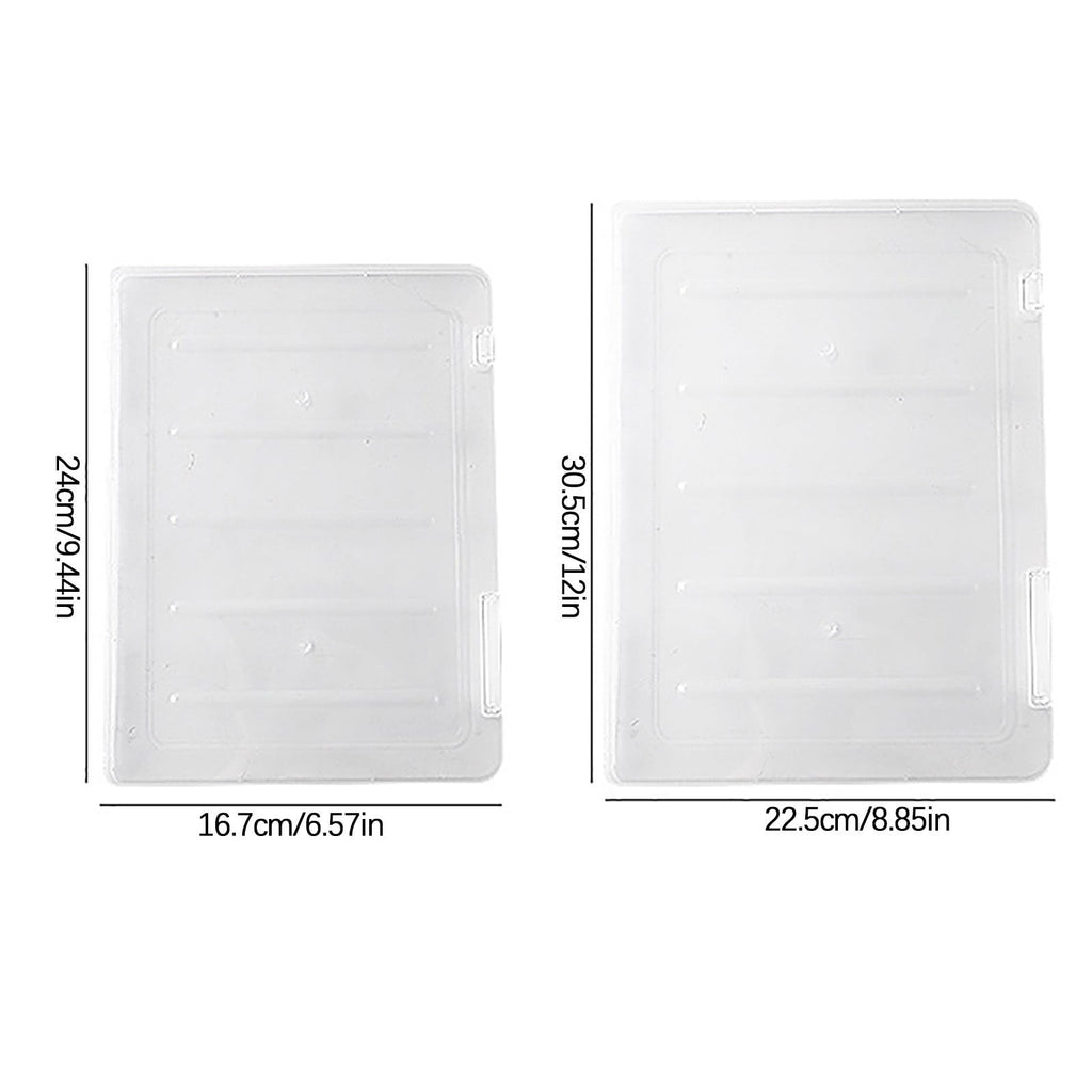 TERGAYEE Portable Project Case,Plastic File Storage Cases,Transparent File Slim Cases Plastic Storage File Boxes,Organizer Box Plastic with - Image 2
