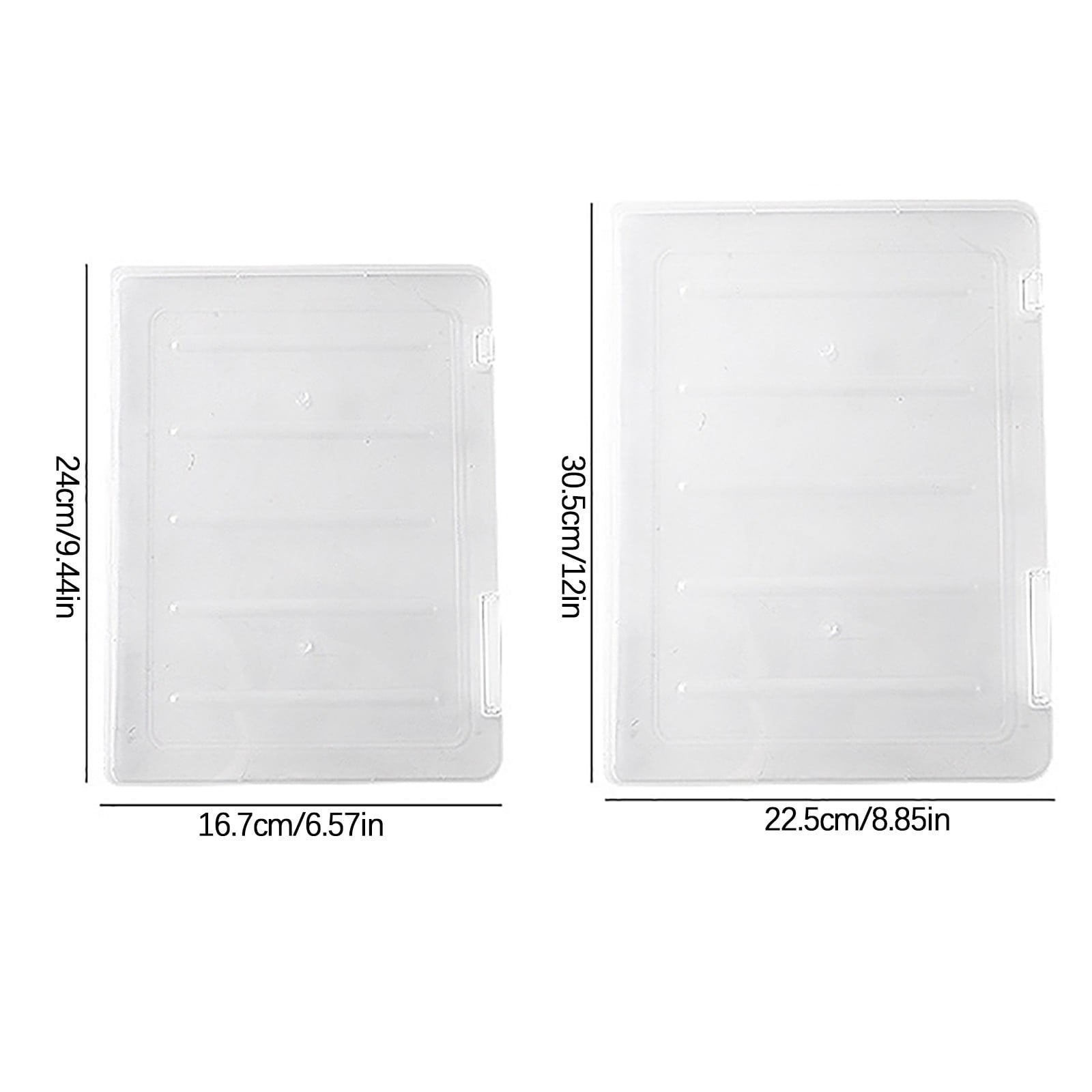 TERGAYEE Portable Project Case,Plastic File Storage Cases,Transparent File Slim Cases Plastic Storage File Boxes,Organizer Box Plastic with - Image 2