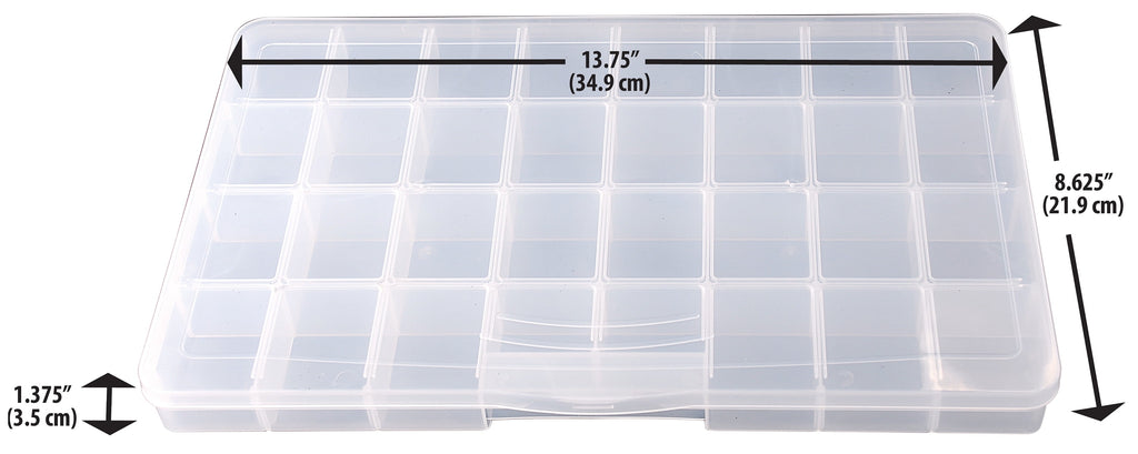 32 Comp Large Bead Keeper Box - Clear Plastic - 2176 - Image 4