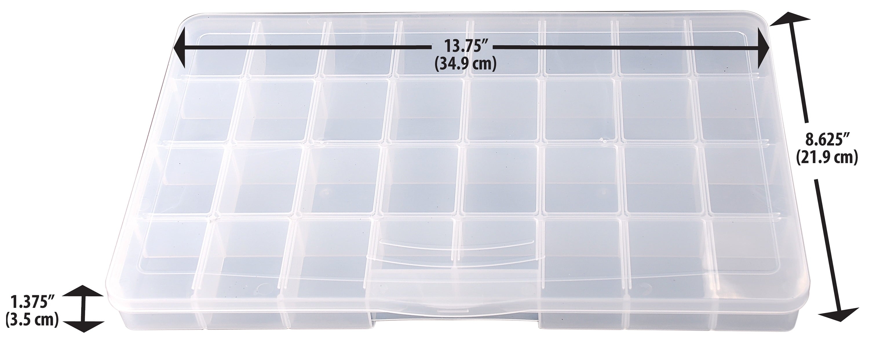32 Comp Large Bead Keeper Box - Clear Plastic - 2176 - Image 4