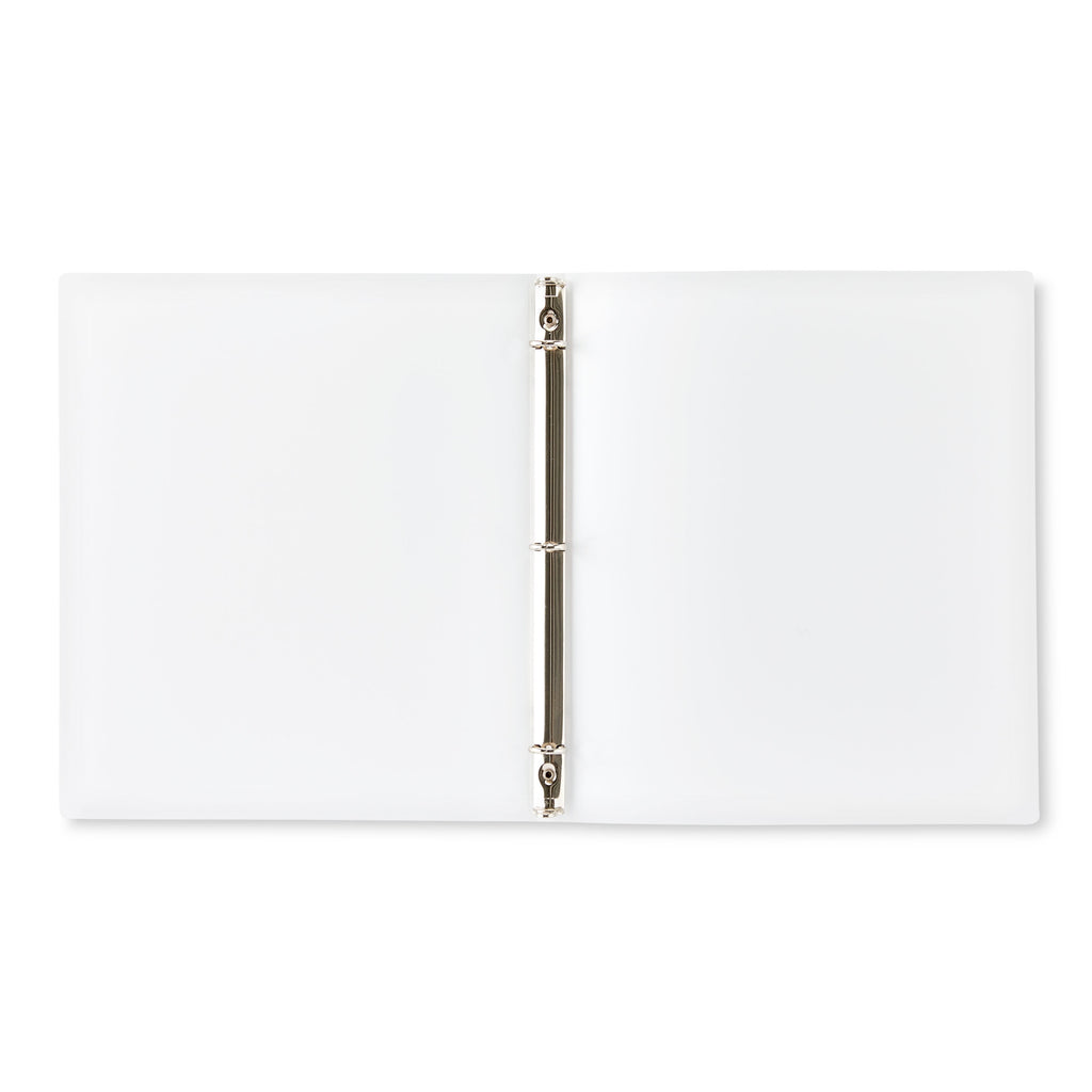 0.5" Durable Poly Binder, 3-Ring, White, 11" x 11.75" - Image 3