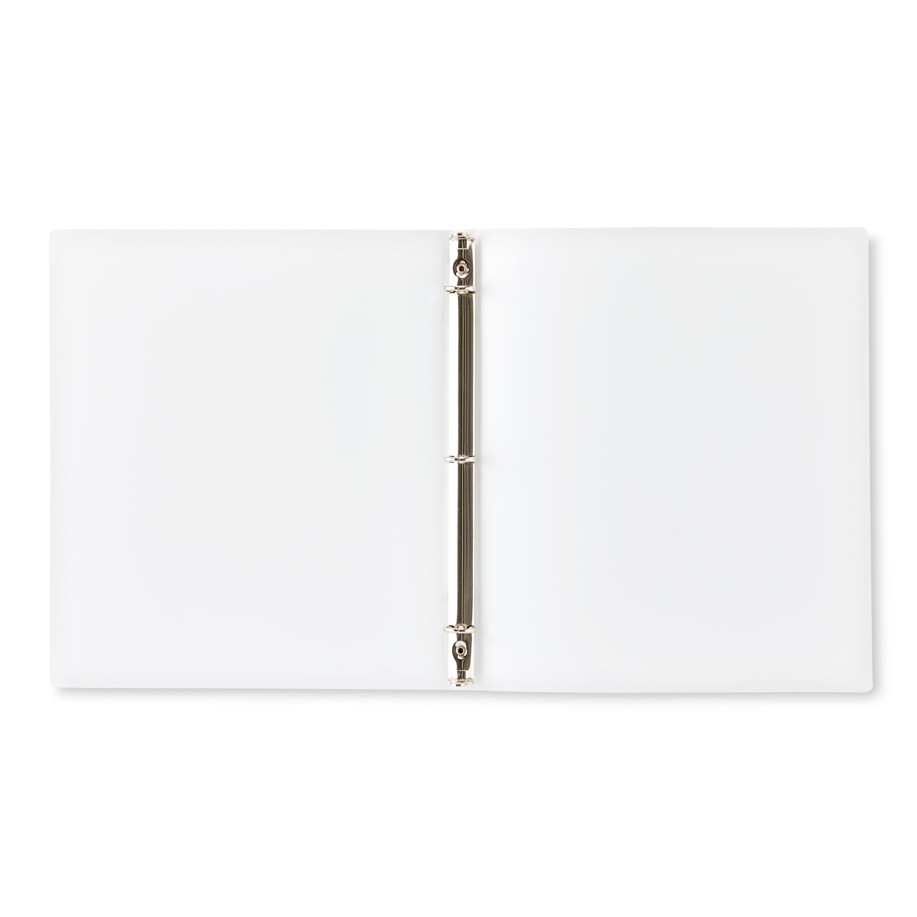 0.5" Durable Poly Binder, 3-Ring, White, 11" x 11.75" - Image 3