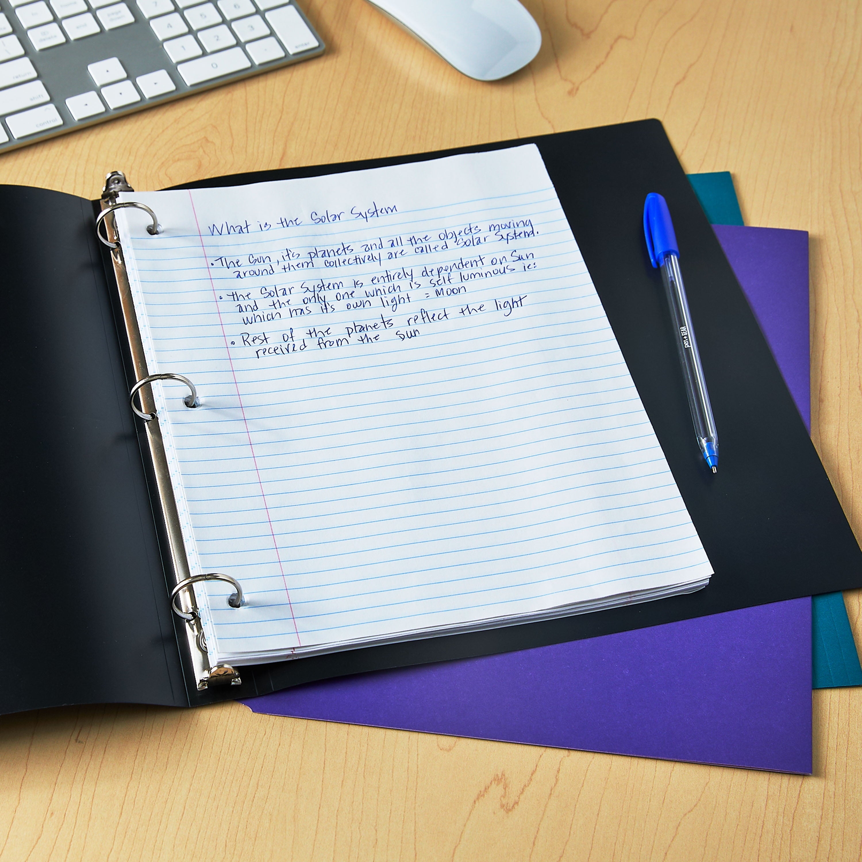 Poly Standard 1" Round-Ring Binder, Black - Image 2