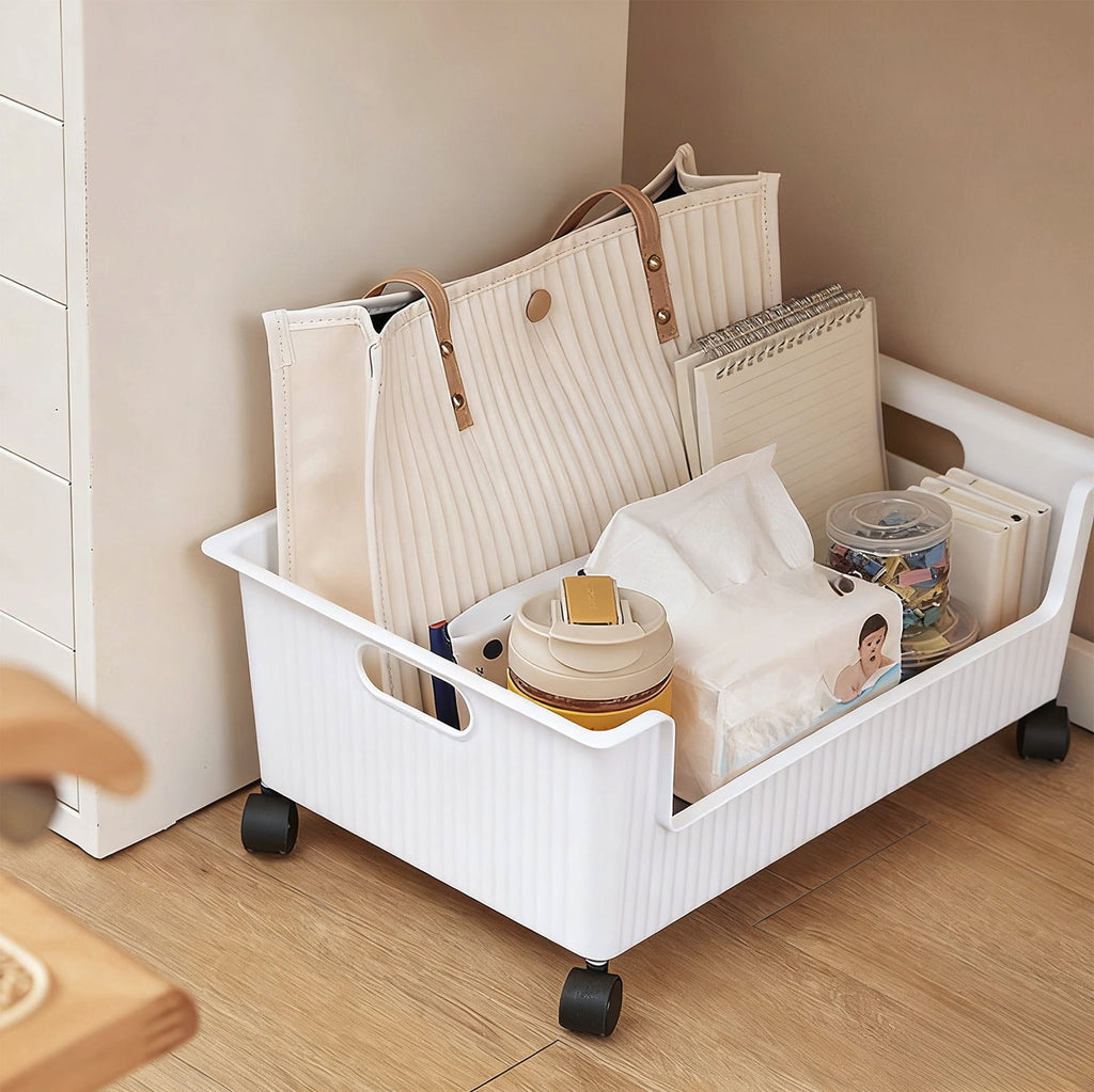 Under Desk Rolling Storage Cart with Wheels Mobile Organizer Bin for Books Toys Office Supplies Bedroom Closet Storag... - Image 3