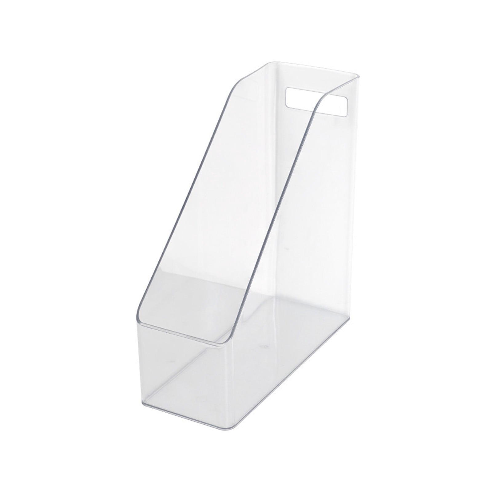 Desktop File Organizer Transparent Thickened PET Desk Storage Box for Books Documents Office Supplies Large Capacity Space Saving for Home D - Image 2