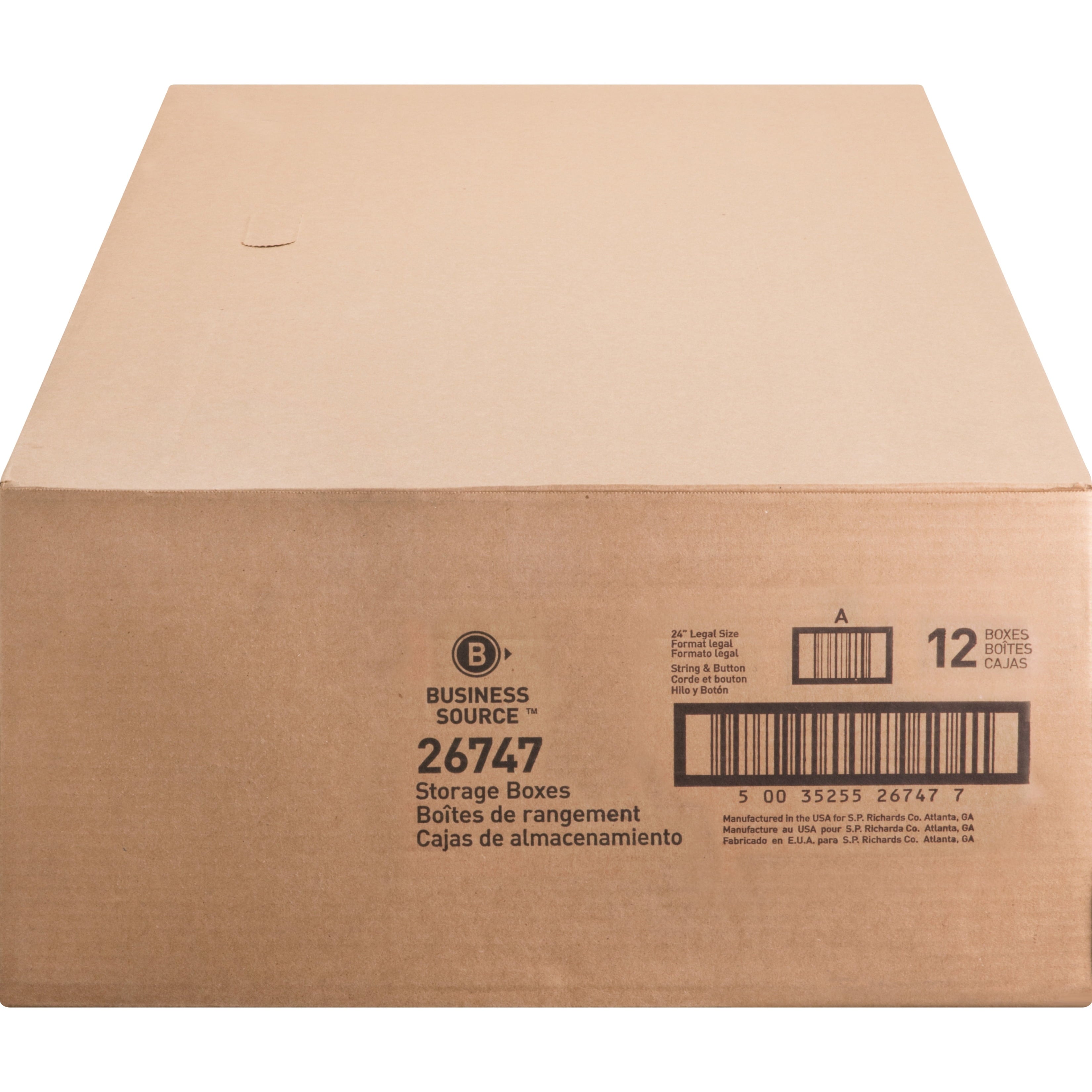 Medium Duty Legal Size Storage Box, 12 / Carton, White - Image 3