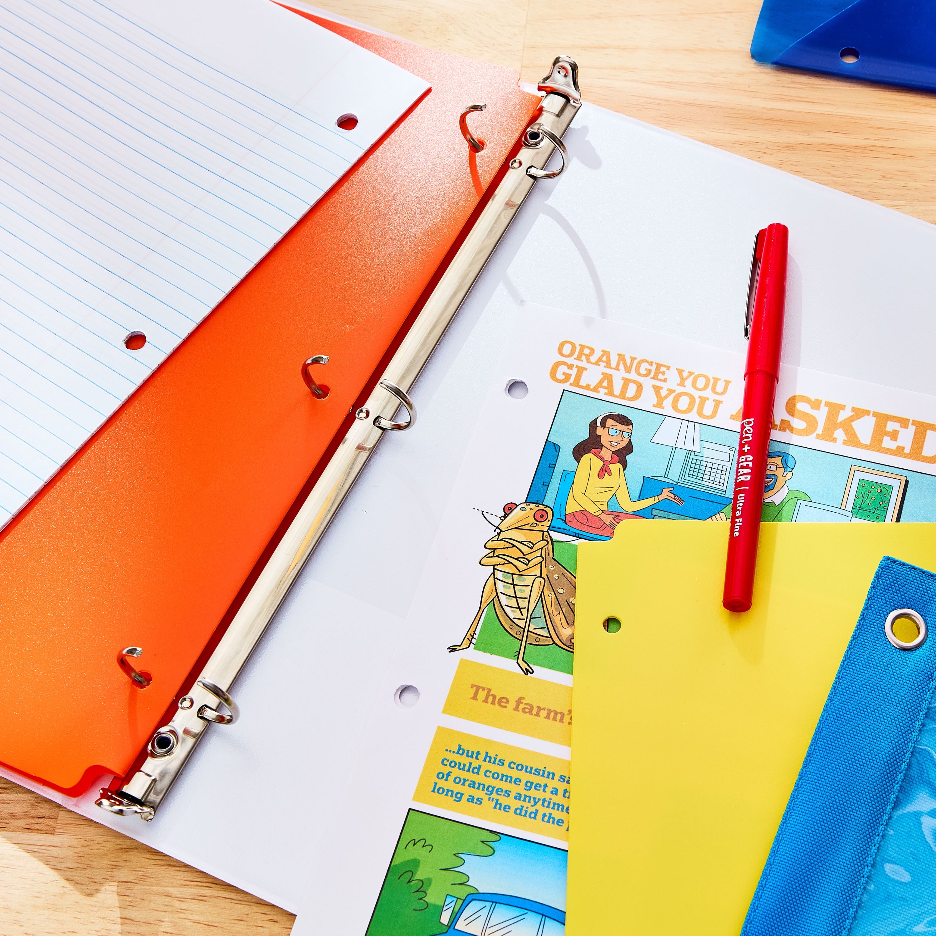 Pen+Gear 1" 3-Ring Standard Binder, White - Image 3