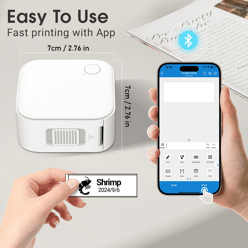 Small Label Maker Portable Bluetooth Label Maker Machine with Inkless Printing, Multiple Templates, Waterproof Labels... - Image 5