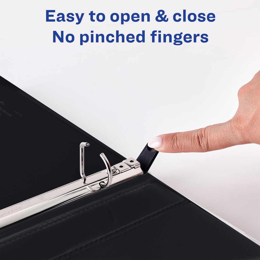 Avery Heavy Duty View Binder, 1", Black, Slant Ring, One-Touch, 250 Sheet Capacity, 1 Binder - Image 3