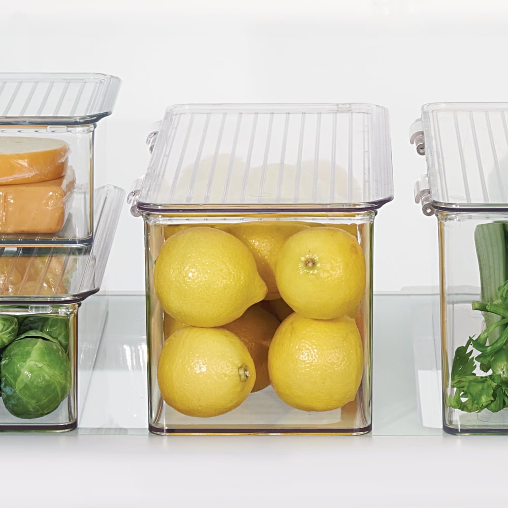 iDesign Stackable Hinged-Lid Storage Box, Lidded Storage Box for Organizing the Kitchen, Bathroom, or Home Office, 5.... - Image 2