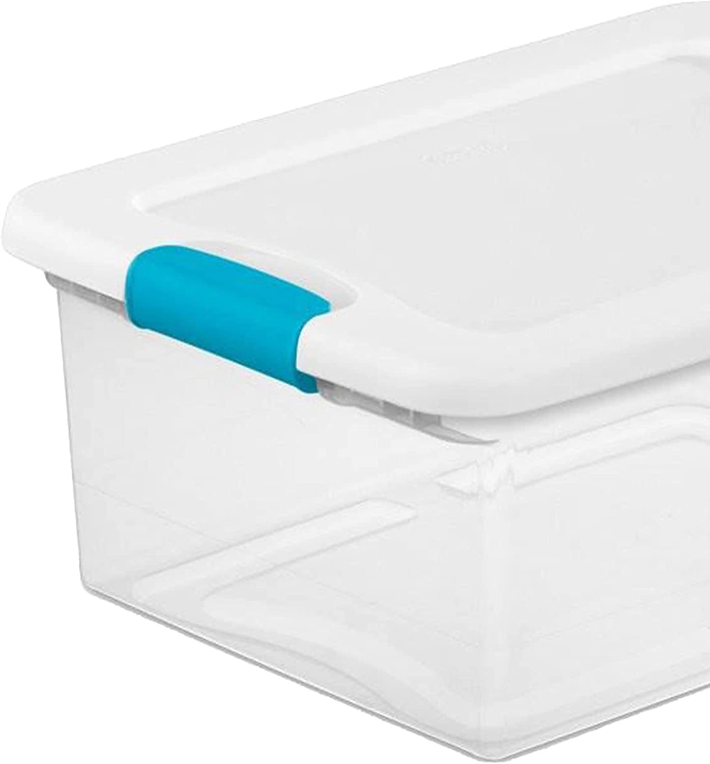Plastic 15 Quart Stacking Storage Box Container with Latching Lid for Home, Office, Workspace, and Utility Space Orga... - Image 3
