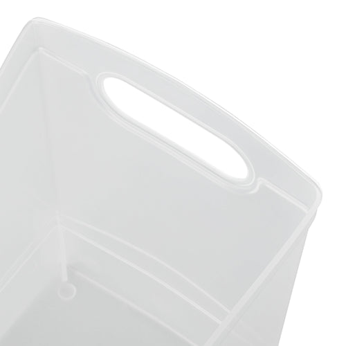 Mainstays 12 Qt Clear Plastic Storage Bin Organizer with Carrying Handles, Narrow Rectangular Utility Container for Pantry, Closet, Cabinet - Image 2