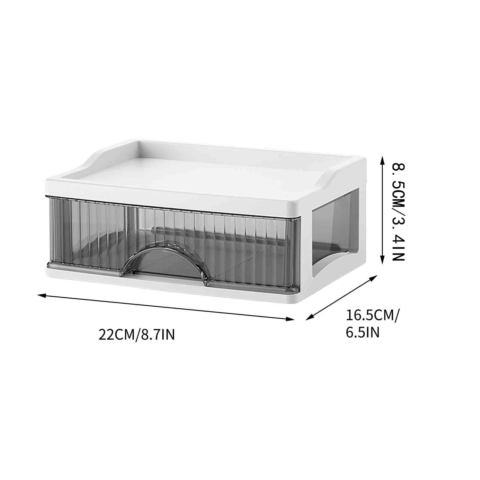 Transparent Office Desktop Storage Box,Rectangular Desktop Drawers,Plastic Makeup Storage,Containers Bins with Drawer... - Image 2