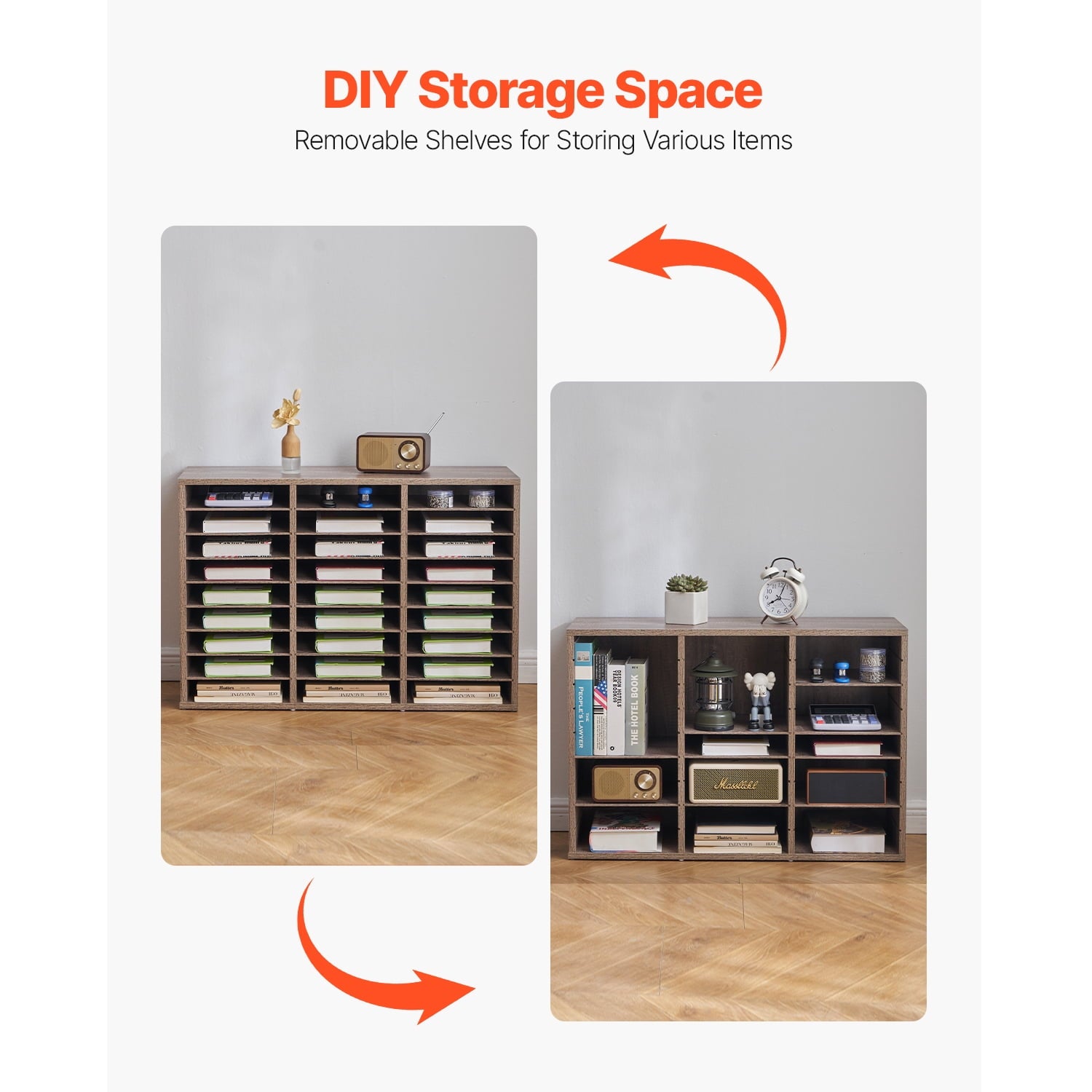 Document Storage, 27-Slot Office Post Box with Adjustable Shelves, Particle Board Mail Sorter for Office, Home, or Cl... - Image 5