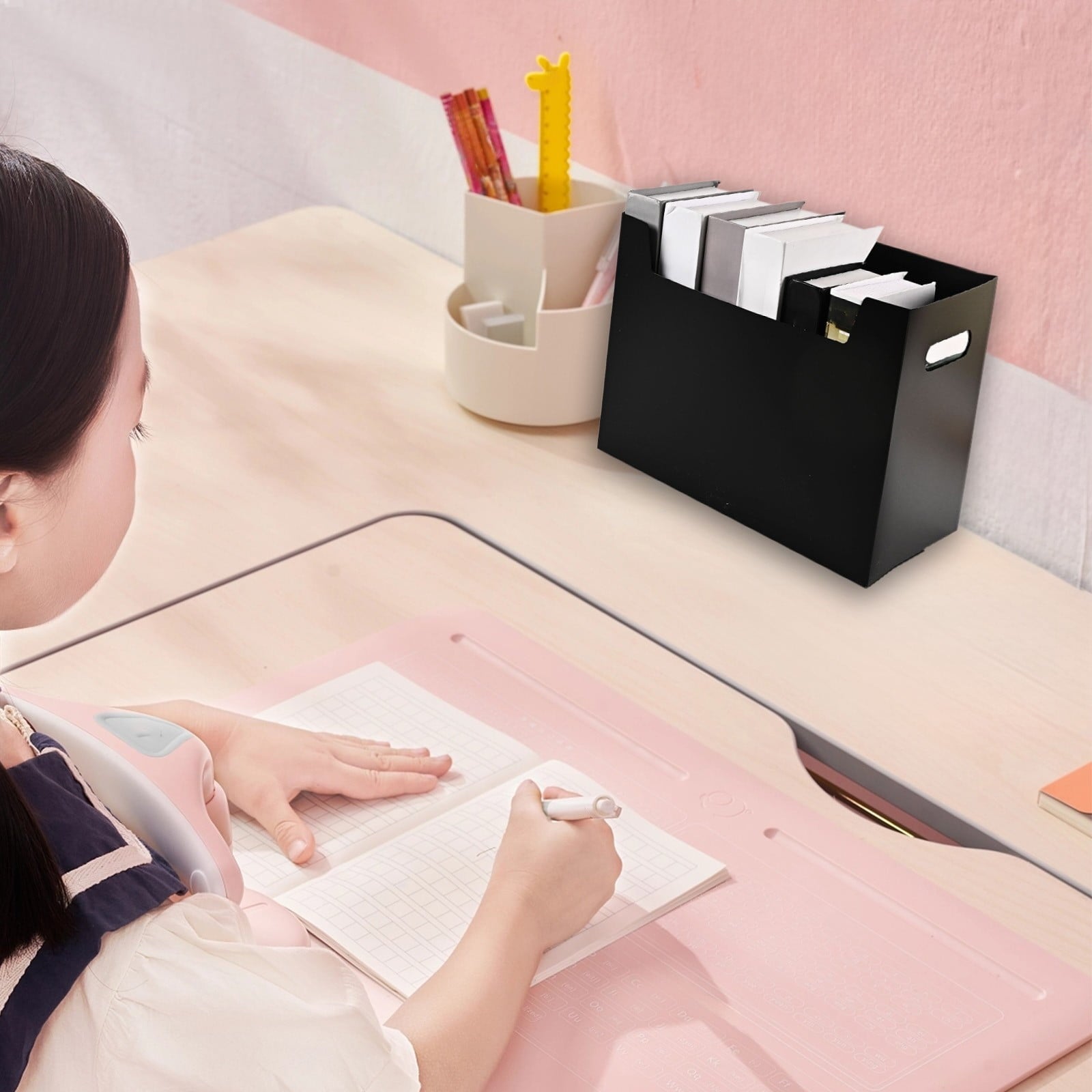 File Box Rolling File Organizer with Wheels Stackable Storage File Boxes Portable Letter File Folder Box Book Box Doc... - Image 4