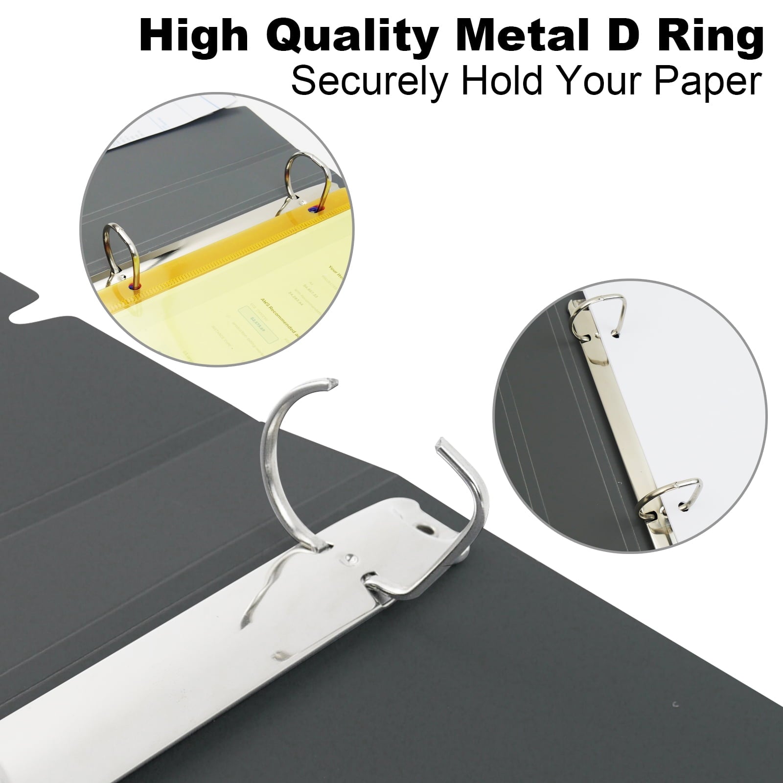 3 Ring Binder 1.2 inch, 4 Pack D Ring Binder, Assorted Colors, Large Capacity, Versatile Binders Fits 8.5'' x 11'' Le... - Image 6