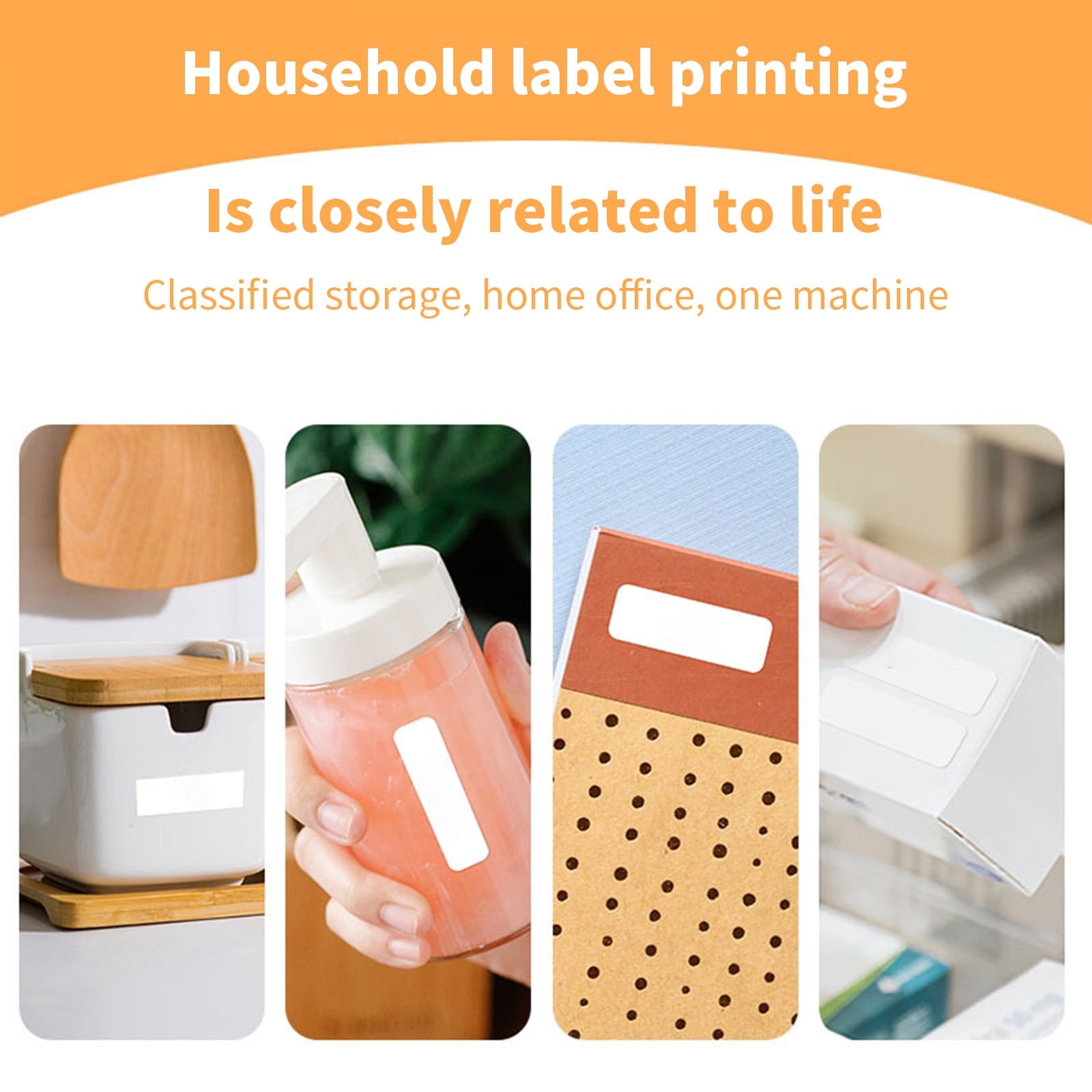 Momihoom Label Maker Machine with Tape, Portable Bluetooth Mini Label Printer for Organizing Storage, Rechargeable Thermal Label Maker Small - Image 6