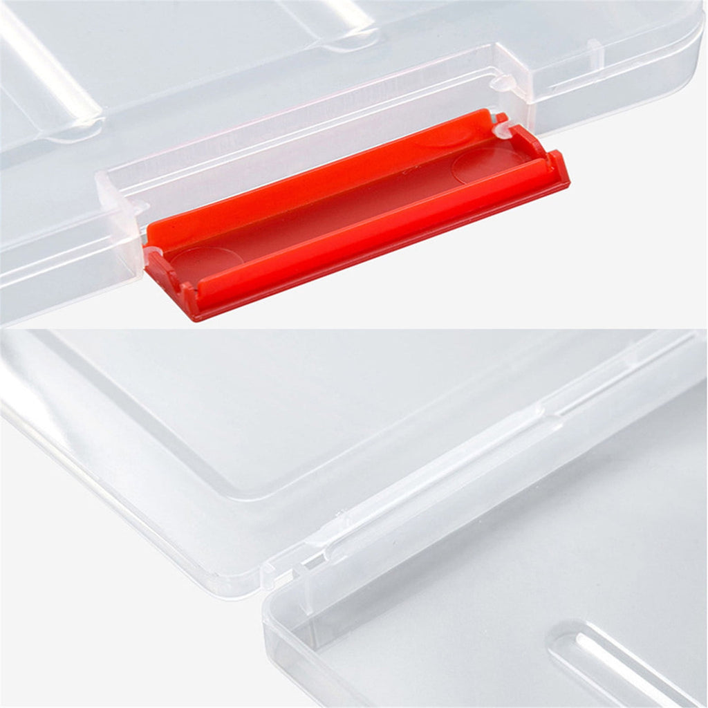 A5 File Box , File Organizer with Snap-tight Lid, Transparent Plastic Document Paper Filling Case, Magazine and Photo... - Image 3