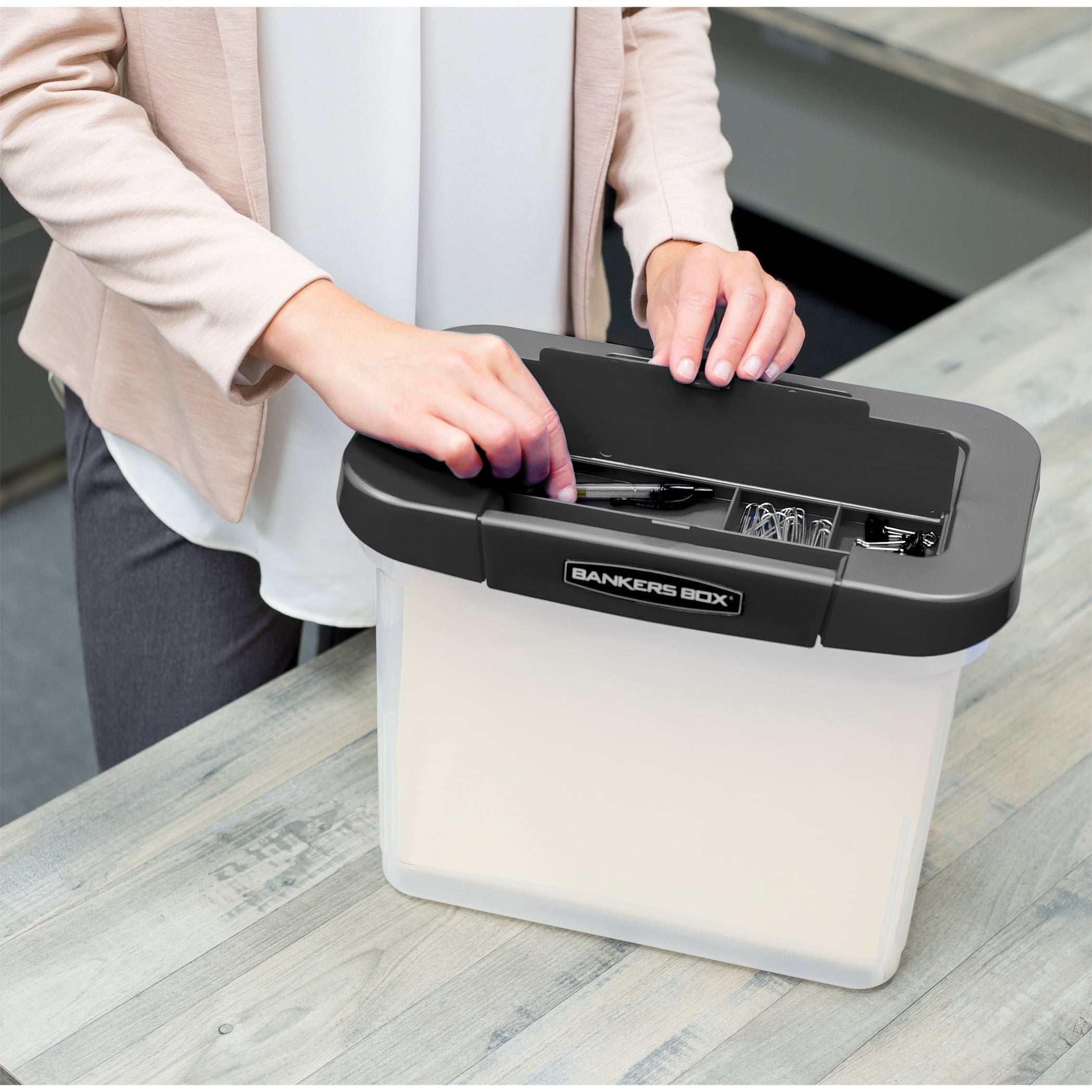 Plastic Letter Size File Organizer, Clear - Image 6