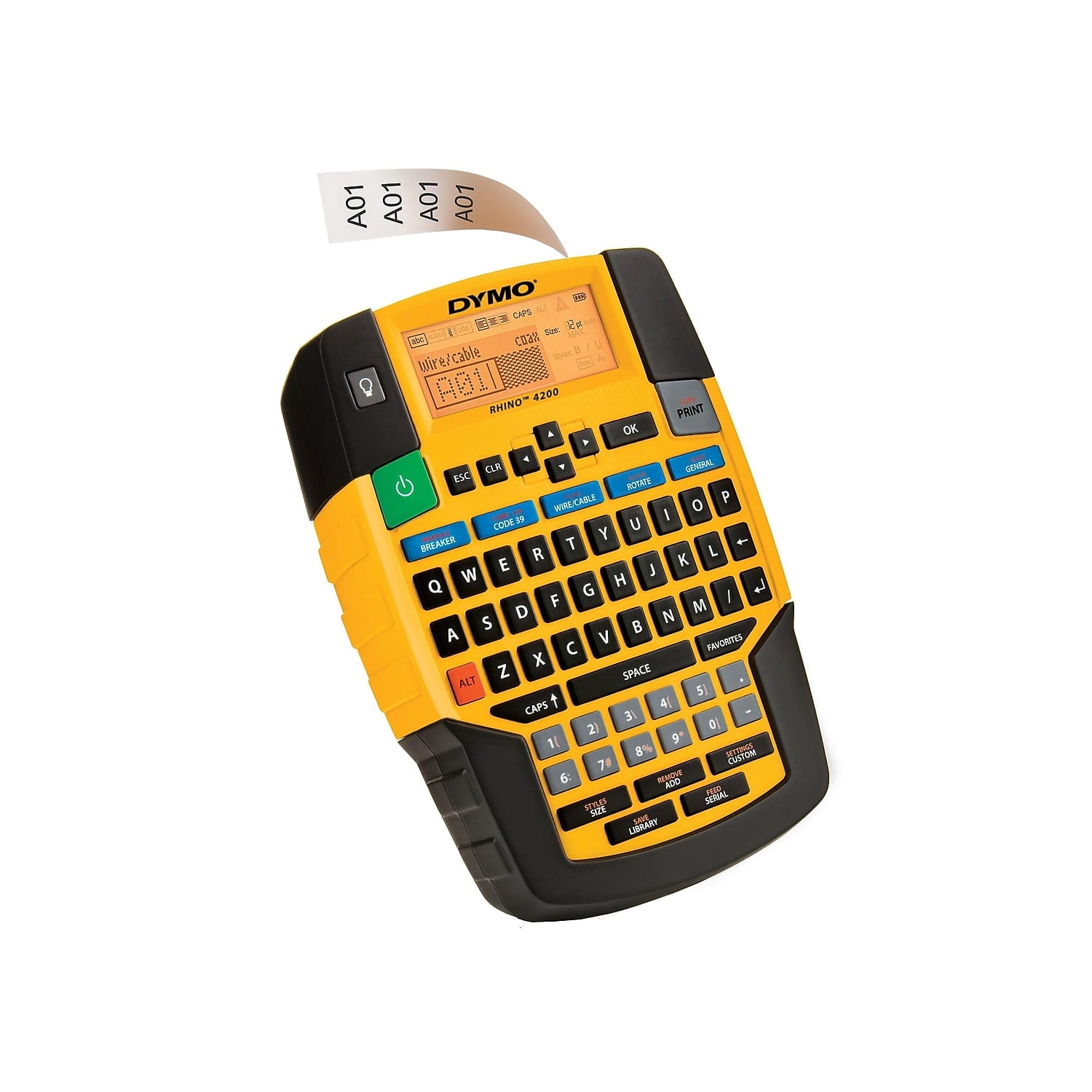 Dymo Rhino 4200 Basic Industrial Handheld Label Maker 1 Line 4 3/50x8 23/50x2 6/25 1801611/2175088 - Image 2