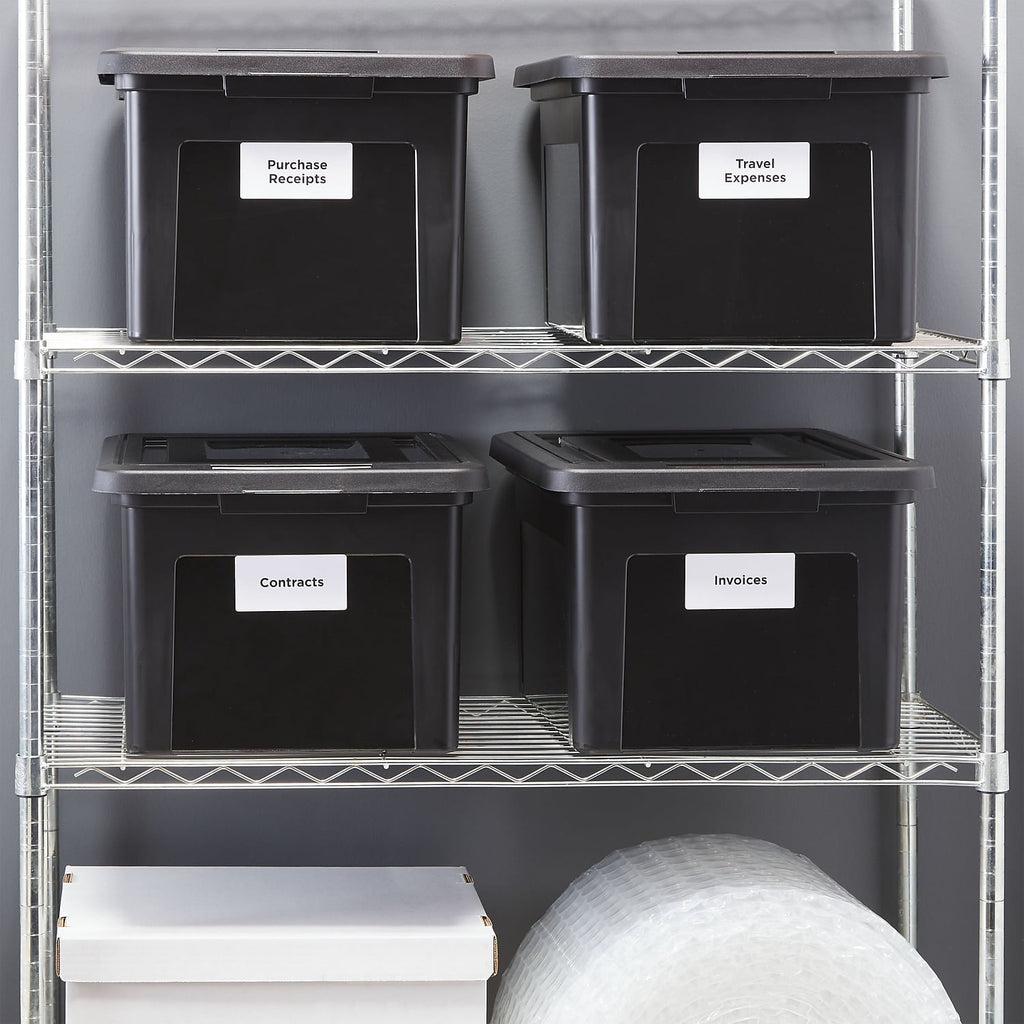File Box Plastic File Box Snap Letter/Legal Size Black (140169/140140) - Image 6