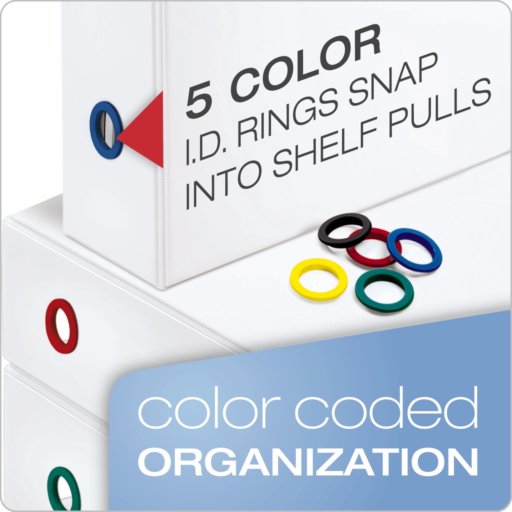 FreeStand Easy Open Locking Slant-D Ring Binder, 3" Cap, 11 x 8 1/2, White - Image 3