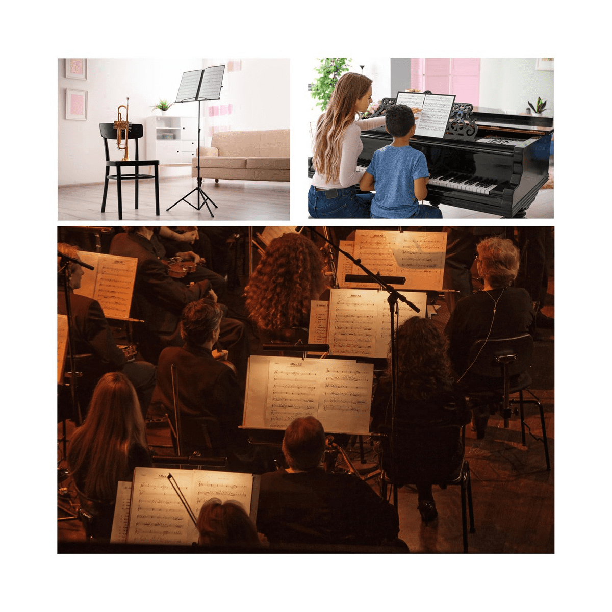 60 Pages, Binder/Holder,Fits Letter Size A4, Writable & Detachable Choir (Black) - Image 2