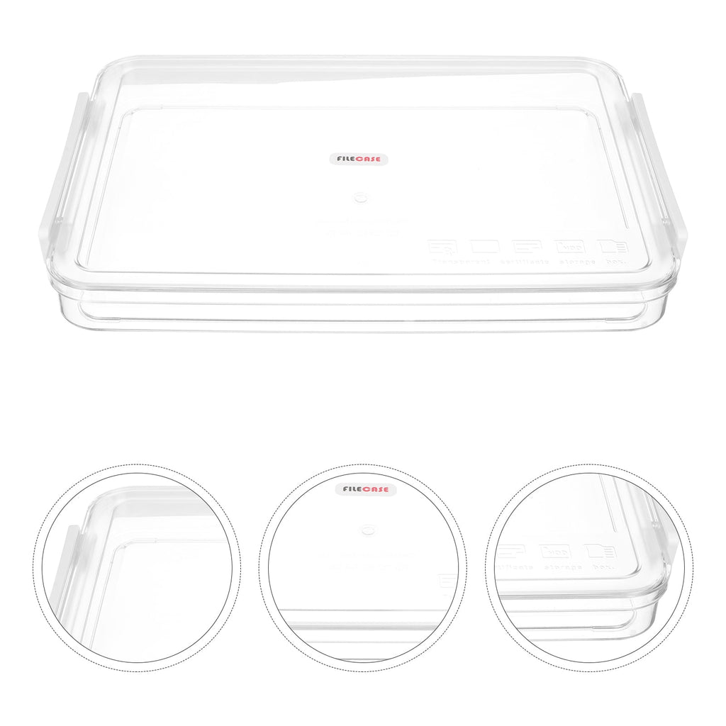 Lightweight Transparent File Case with Lock Pet ABS Material Document Storage - Image 3