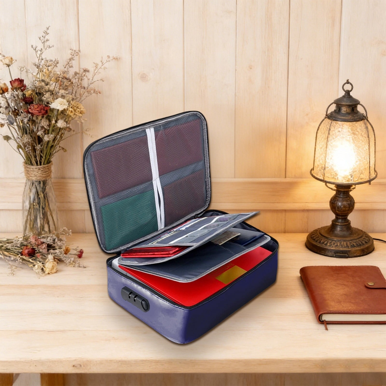 with Lock, Portable Fire Safe Box, Fire Proof File Box for s, Passport, Certificates and Laptop, Important Organizer,... - Image 6