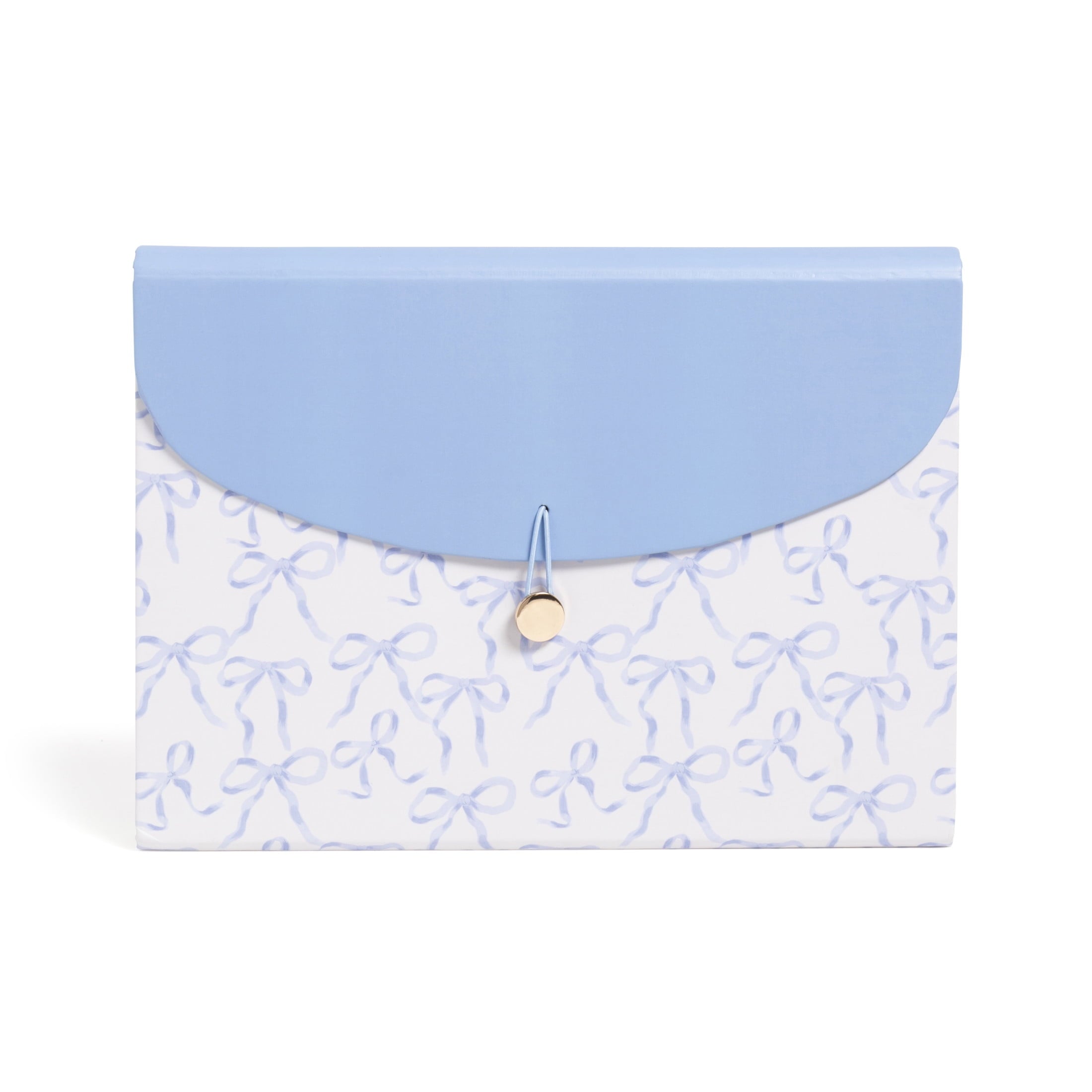 U Brands 13 Pocket Expandable File, 13 x 9.2 x 1.4 in.,Charming Coquette Blue BowsFile Organizer. Freestanding - Image 5