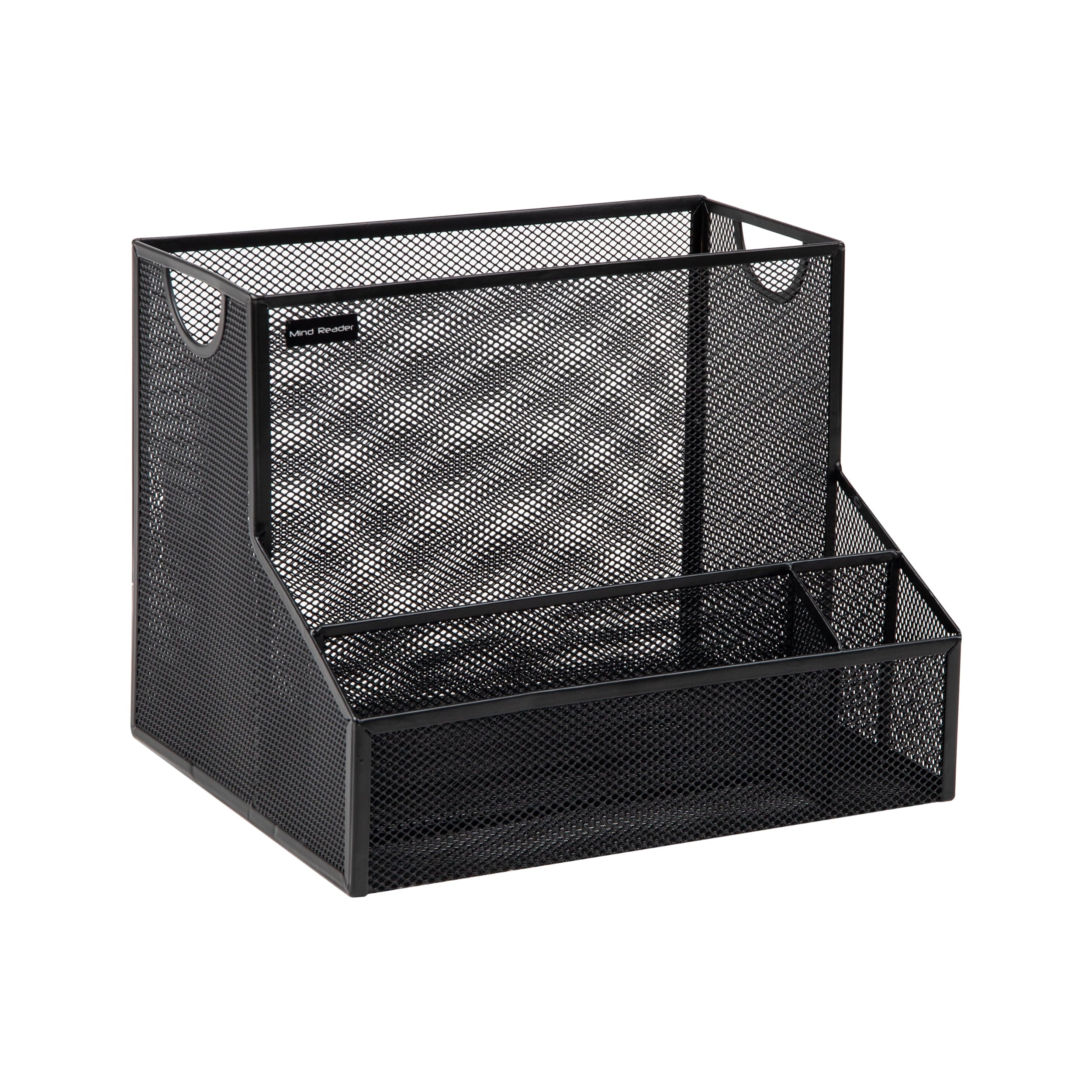 Desktop Organizer, Vertical File Storage, Letter Size, Office, Metal, Black - Image 4