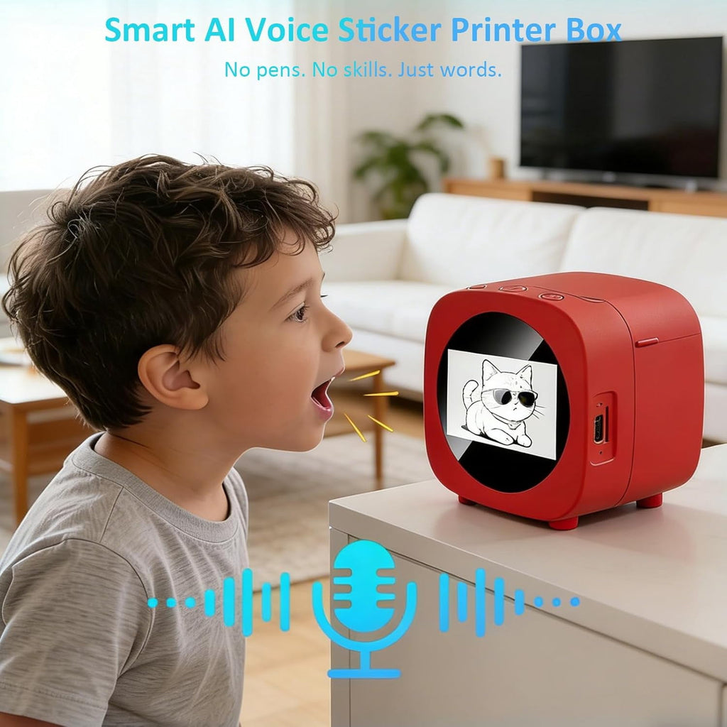 Sticker Printer, Mini Inkless Thermal Label Maker with Preview Screen, Portable for Home Office School Craft Labeling - Image 2