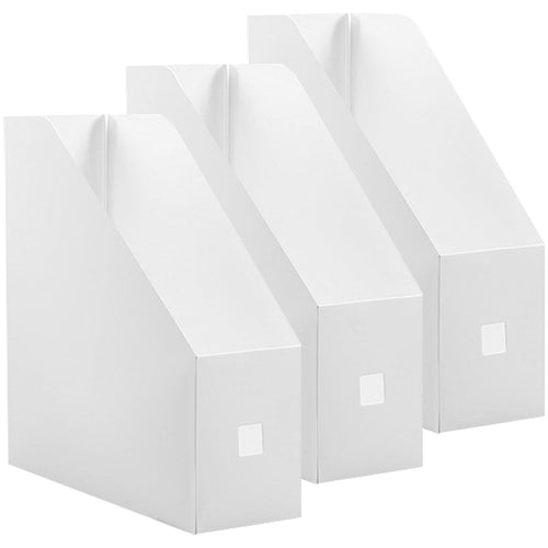 3-Piece Plastic File Document Box Set, Office Book Storage Rack, Magazine Holder, File Organizer for Home and Office - Image 2