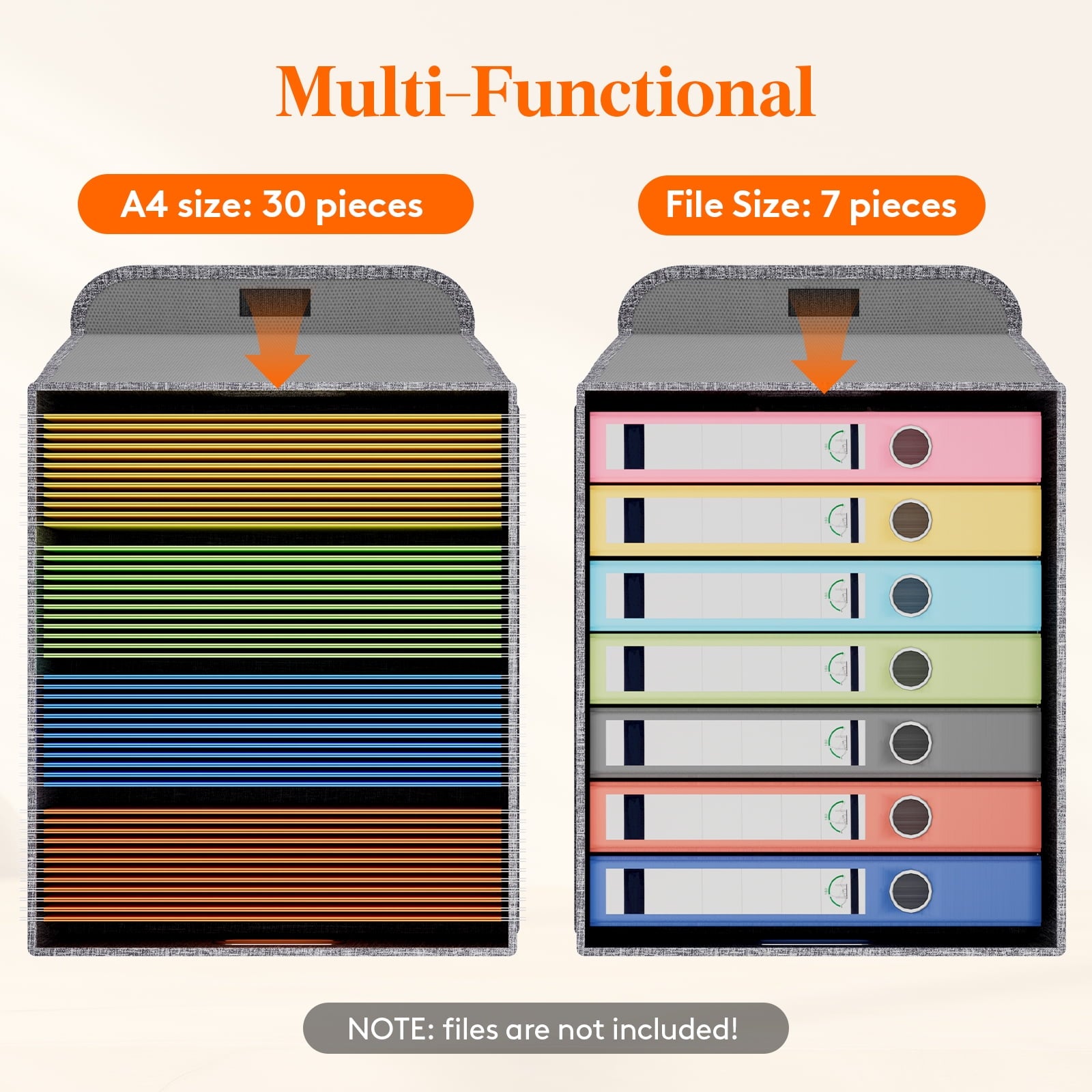 Lifewit File Organizer Box with Lids, Portable Storage File Boxes with Plastic Slide, Hanging File Boxes Document Storage for Home Office Su - Image 3