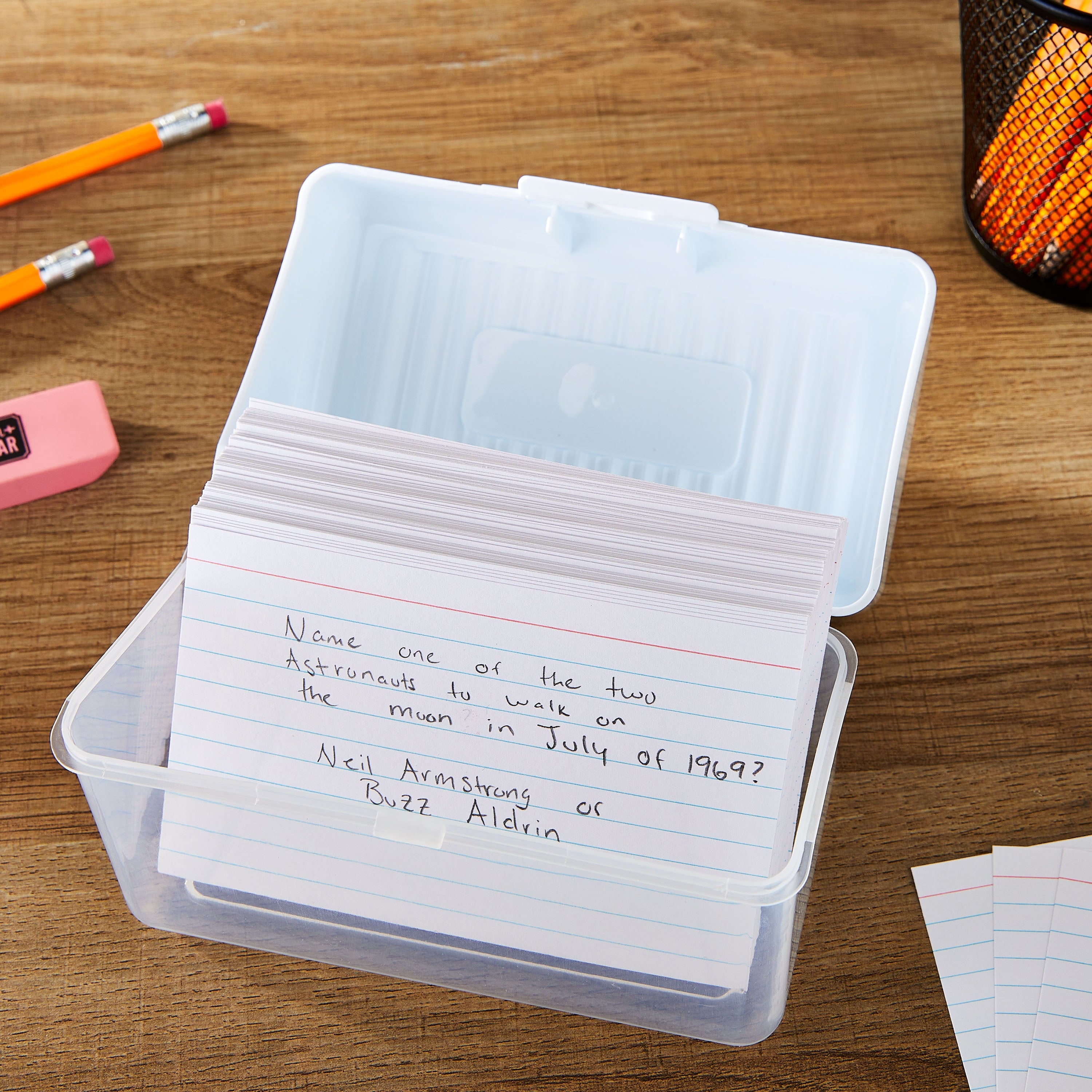 (3 pack) Pen+Gear Desktop Storage Box, 3" x 5", White, Plastic Storage Organizer For Home & Office White - Image 3