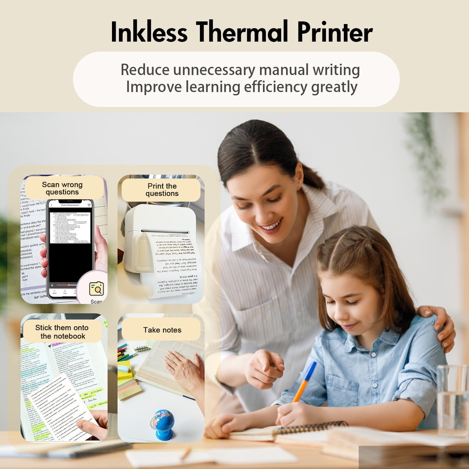 Label Maker Machine with Tape, Bluetooth Thermal Label Printer, Mini Sticker Maker , Free Cut Small Printer for for H... - Image 2