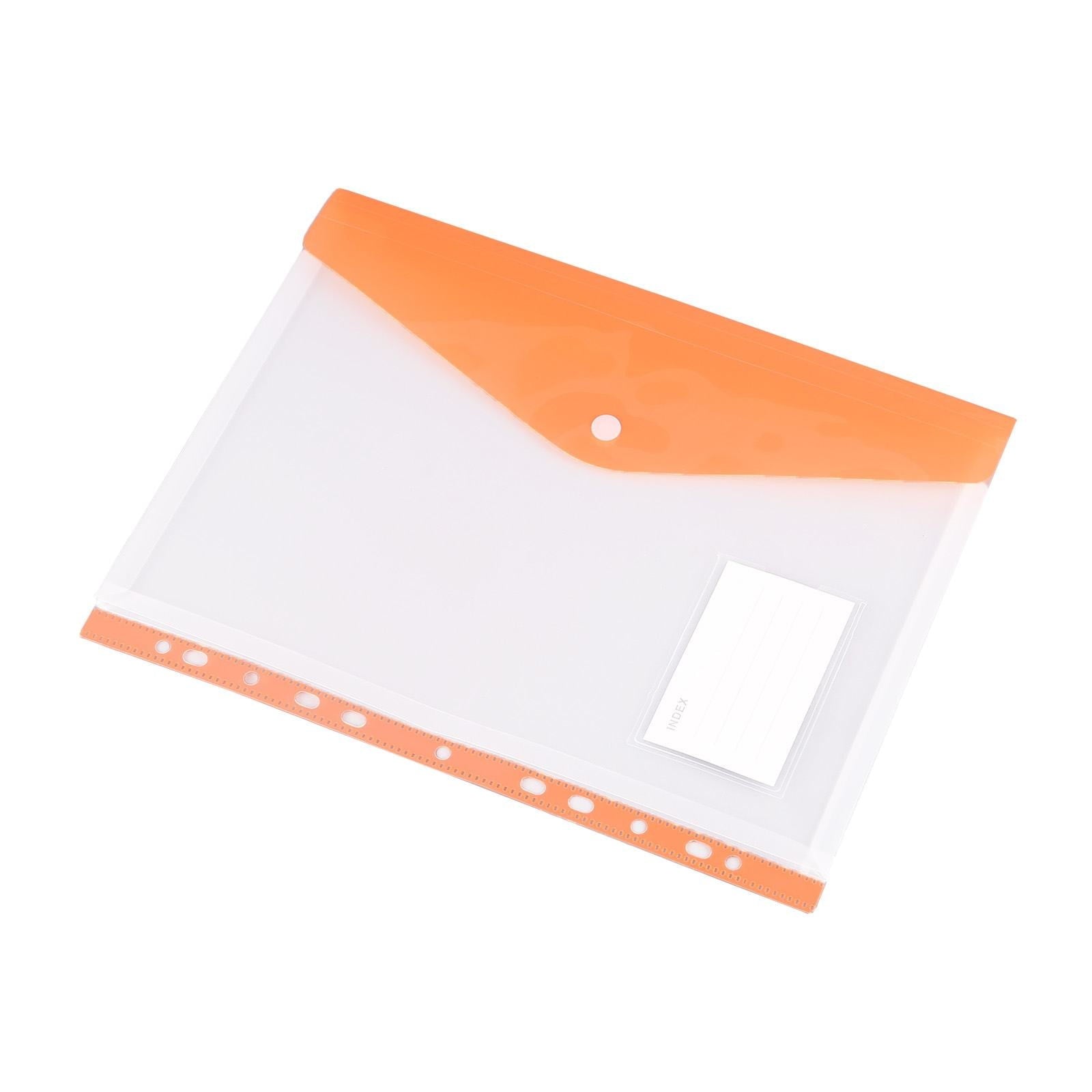 Plastic Envelopes Folders, 11 Holes Expandable Folders for 2/3/4 Ring, Document Pouch with Snap Button & Label Loose-... - Image 6