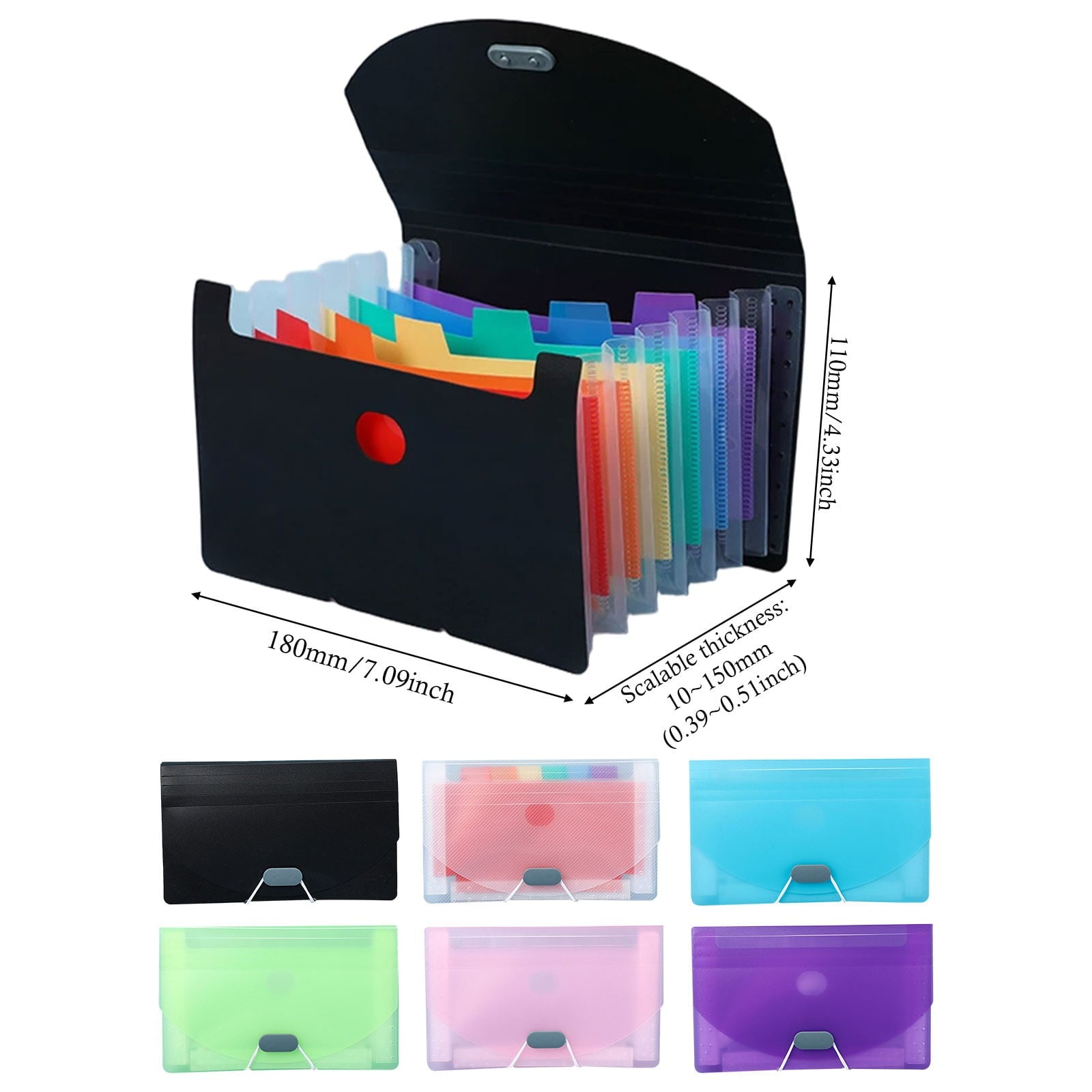 Mini Expanding File Folder with Pockets, Desktop Accordion Organizer for Paper Documents Receipts, Portable File Storage for Home Office and - Image 3