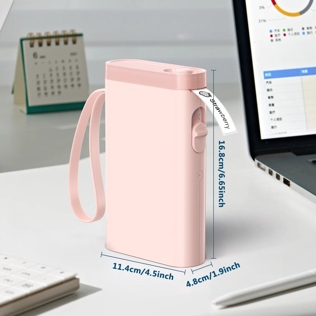 FLEXYVA P21 Label Maker Machine with Tape, Bluetooth Label Printer Thermal Mini Label Maker with Built-in Cutter and Multiple TemplatesPorta - Image 2