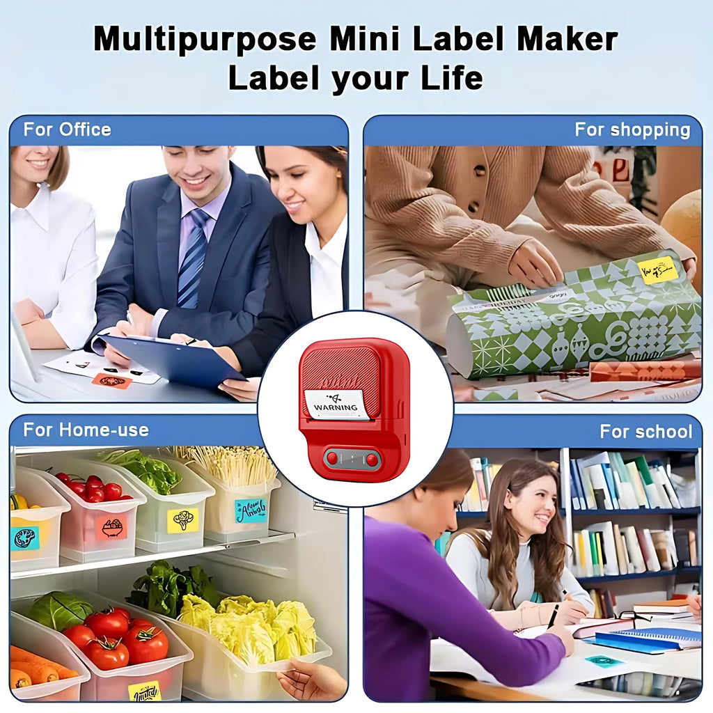 Thermal Label Printer, Label Maker Machine with Tape, Bluetooth Label Maker, Portable Thermal Sticker Printer for Sma... - Image 2