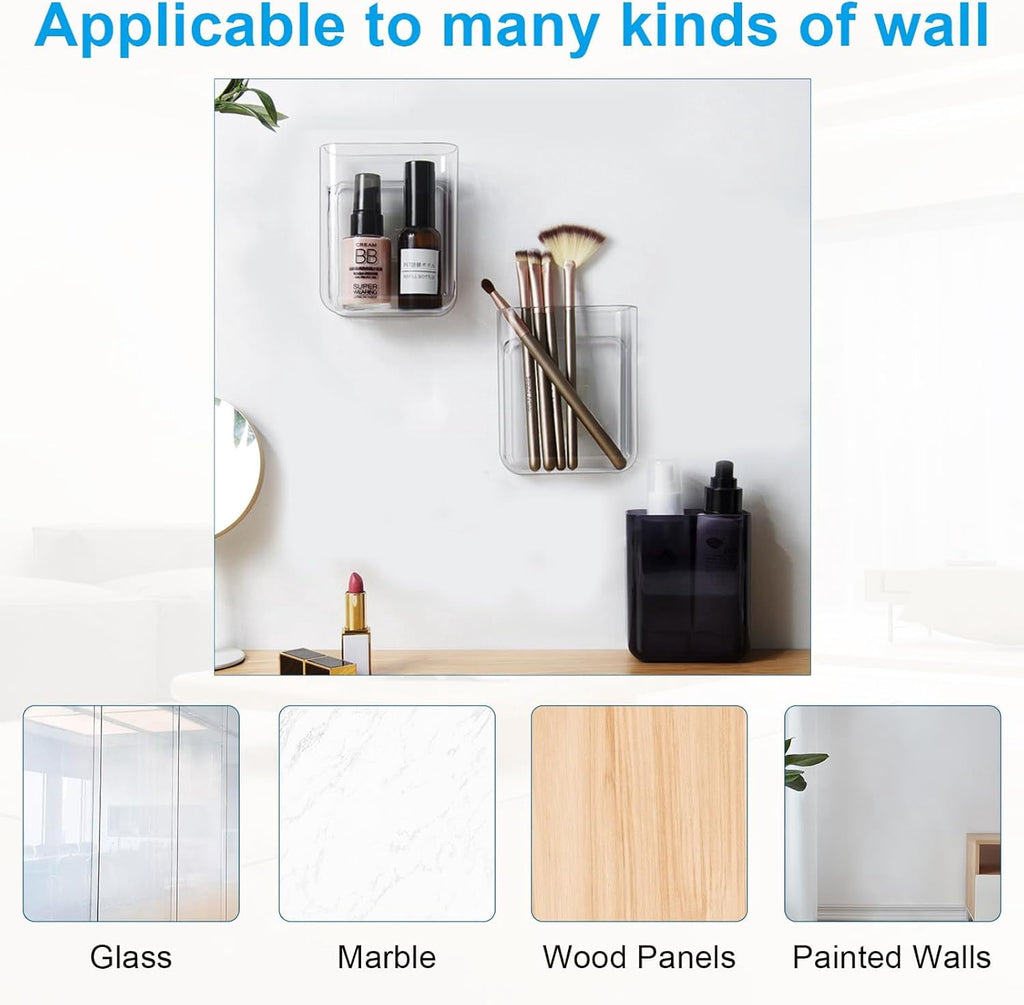 6 Pack Plastic Wall Folders, Clear Wall Mount File Organizer Acrylic Single Pocket Hanging Wall Organizer Magazine Holder Cabinet Storage Bi - Image 5