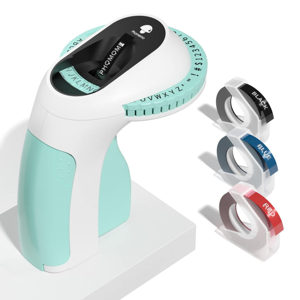 Label Maker 3D Embossing Machine E975 Portable Label Maker Green Label Embossing Machine With 6 Label Tapes Label Pri... - Image 2