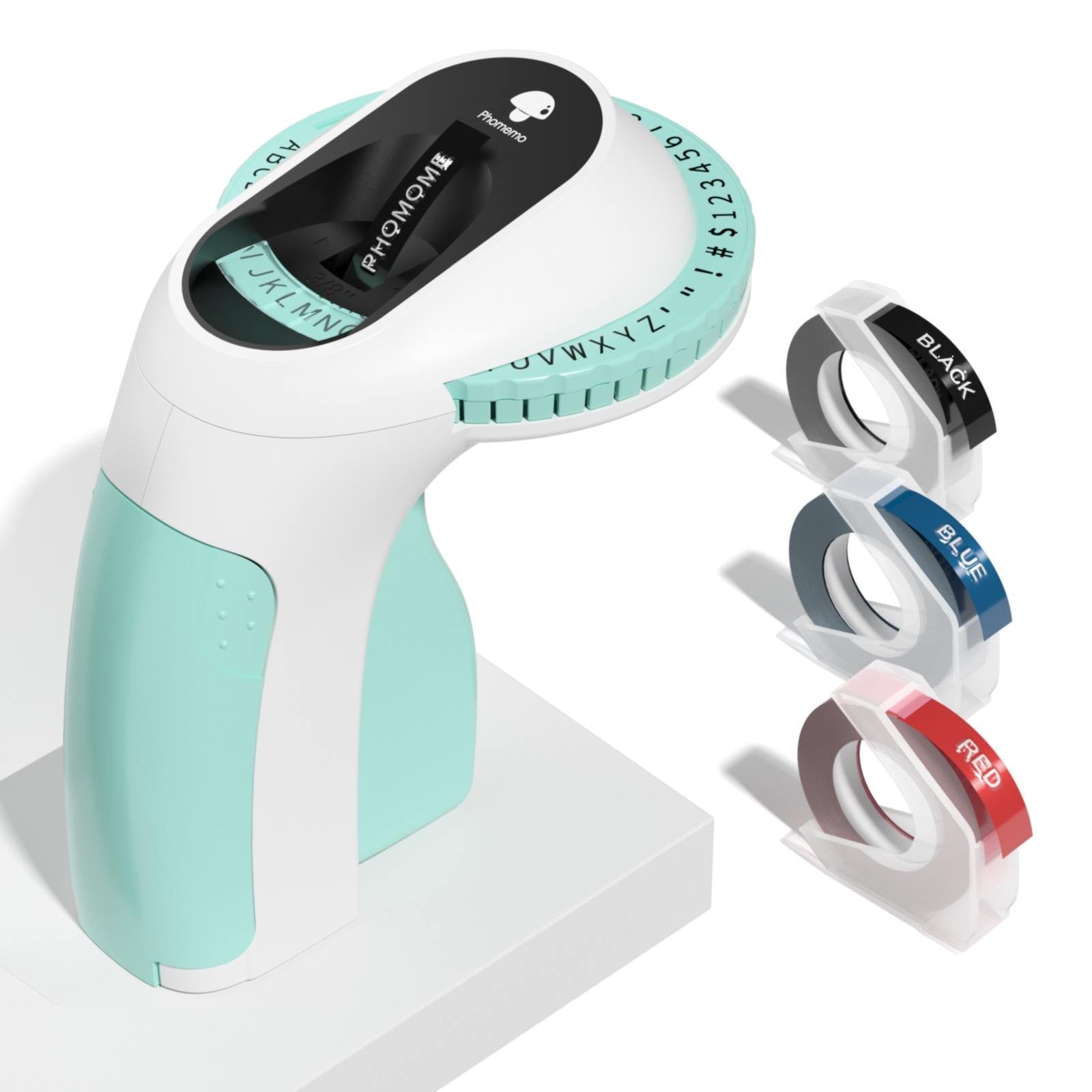 Label Maker 3D Embossing Machine E975 Portable Label Maker Green Label Embossing Machine With 6 Label Tapes Label Pri... - Image 2