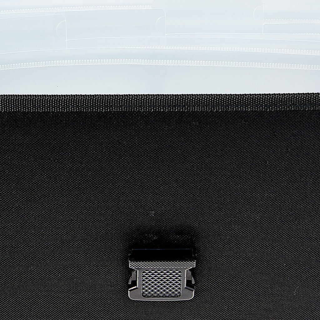 Pen+Gear Expanding File Organizer, Black Fabric, 26 Pockets and Top Handle - Image 4