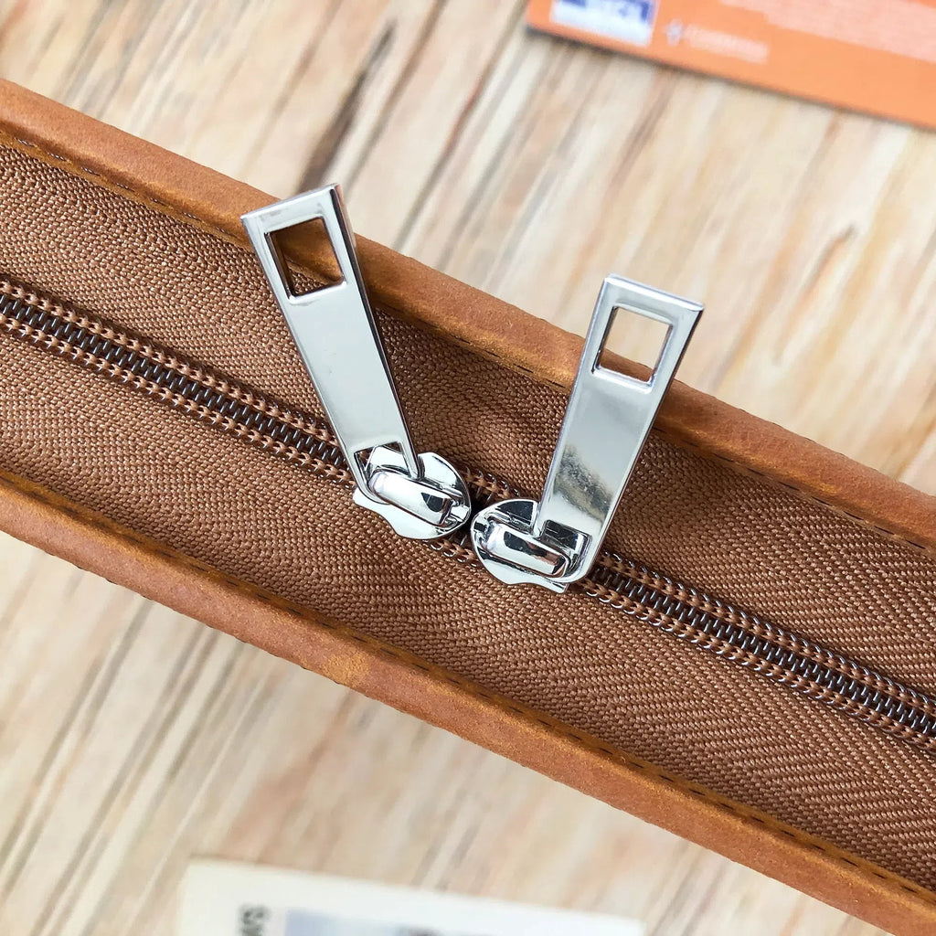 Business 3 Ring Check Binder, Genuine Leather Check Book Portfolio for 3 Holes or 9 Holes Checks, Check Book Binder f... - Image 5