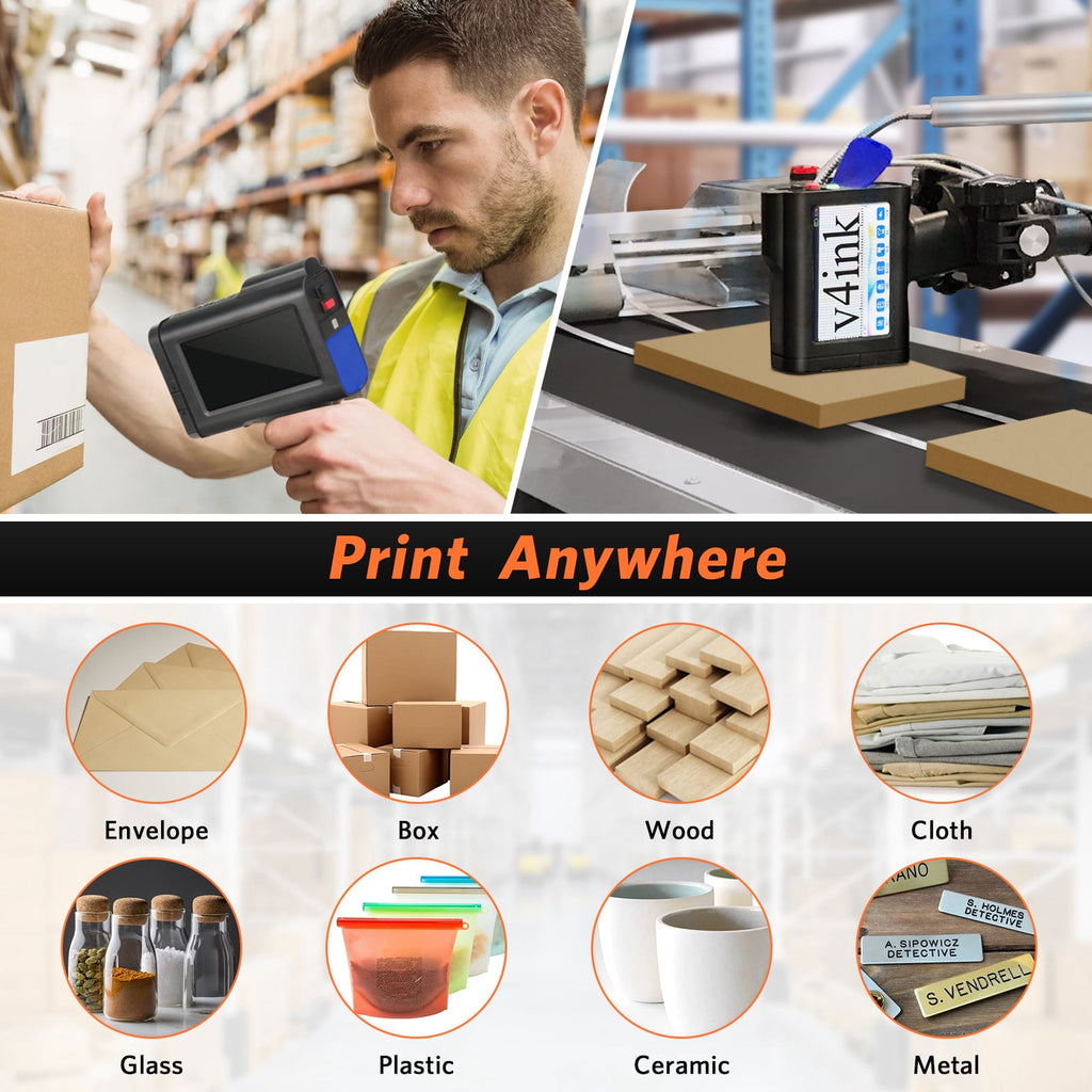 Portable Handheld Inkjet Printer labeler Coding Machine Print Height 0.09-0.5 inch for Barcode QRCode Text Date Logo ... - Image 4