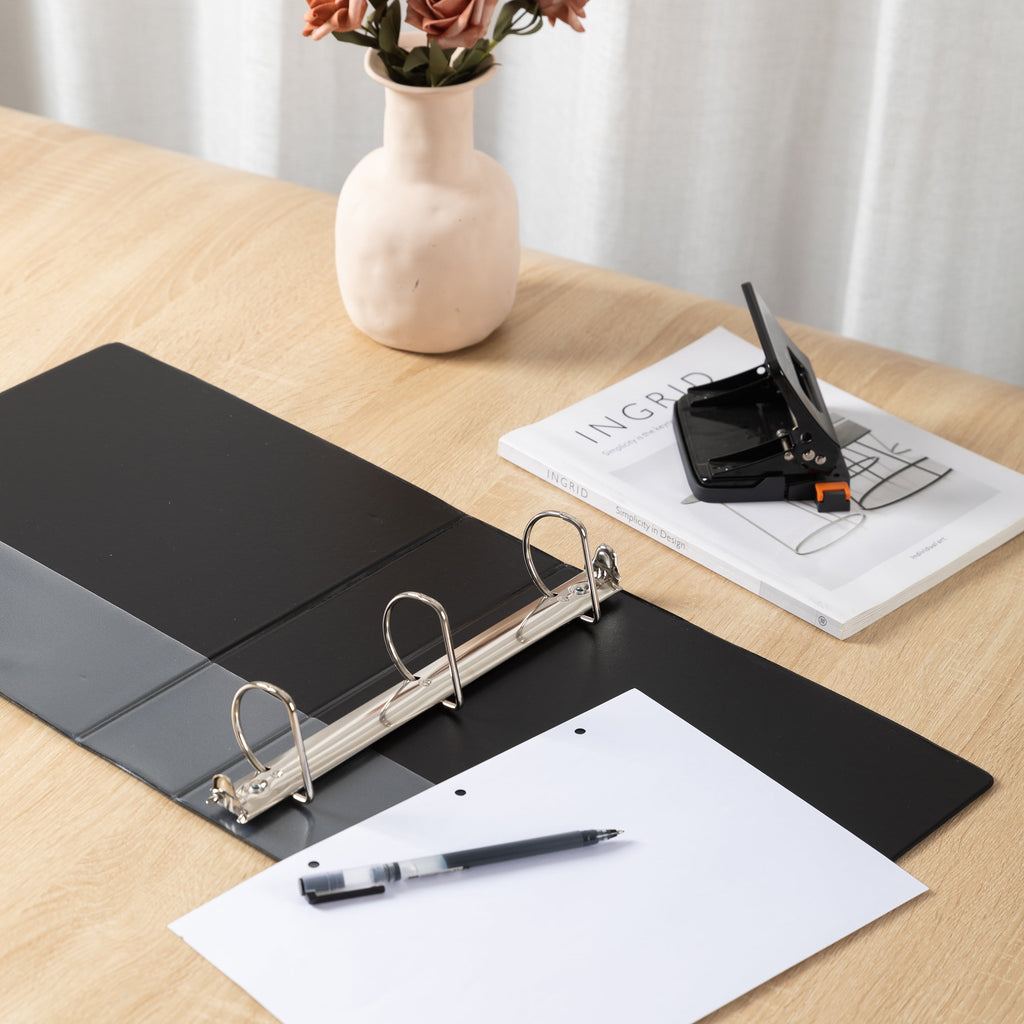 Pen+Gear 3-Ring Durable View Binder, 2" D-Rings, Black,1 Count - Image 2