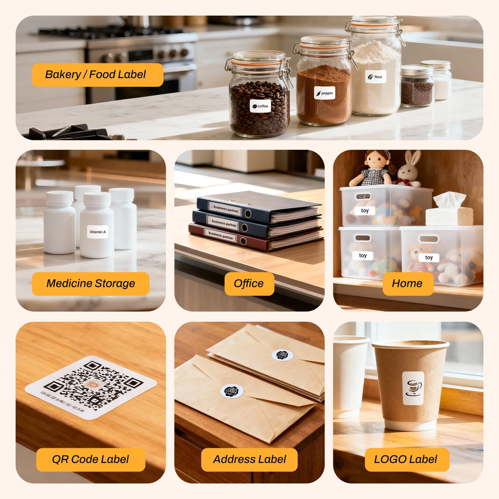 Bluetooth Portable Label Maker Machine, Thermal Printer for 3/4" to 2" Labels, Wireless Sticker Printer for Home, Off... - Image 2