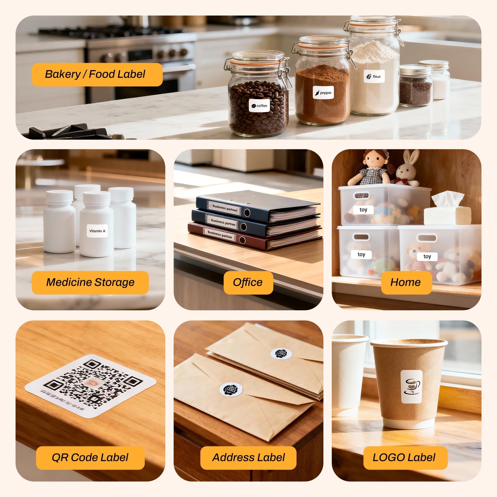 Bluetooth Portable Label Maker Machine, Thermal Printer for 3/4" to 2" Labels, Wireless Sticker Printer for Home, Off... - Image 2